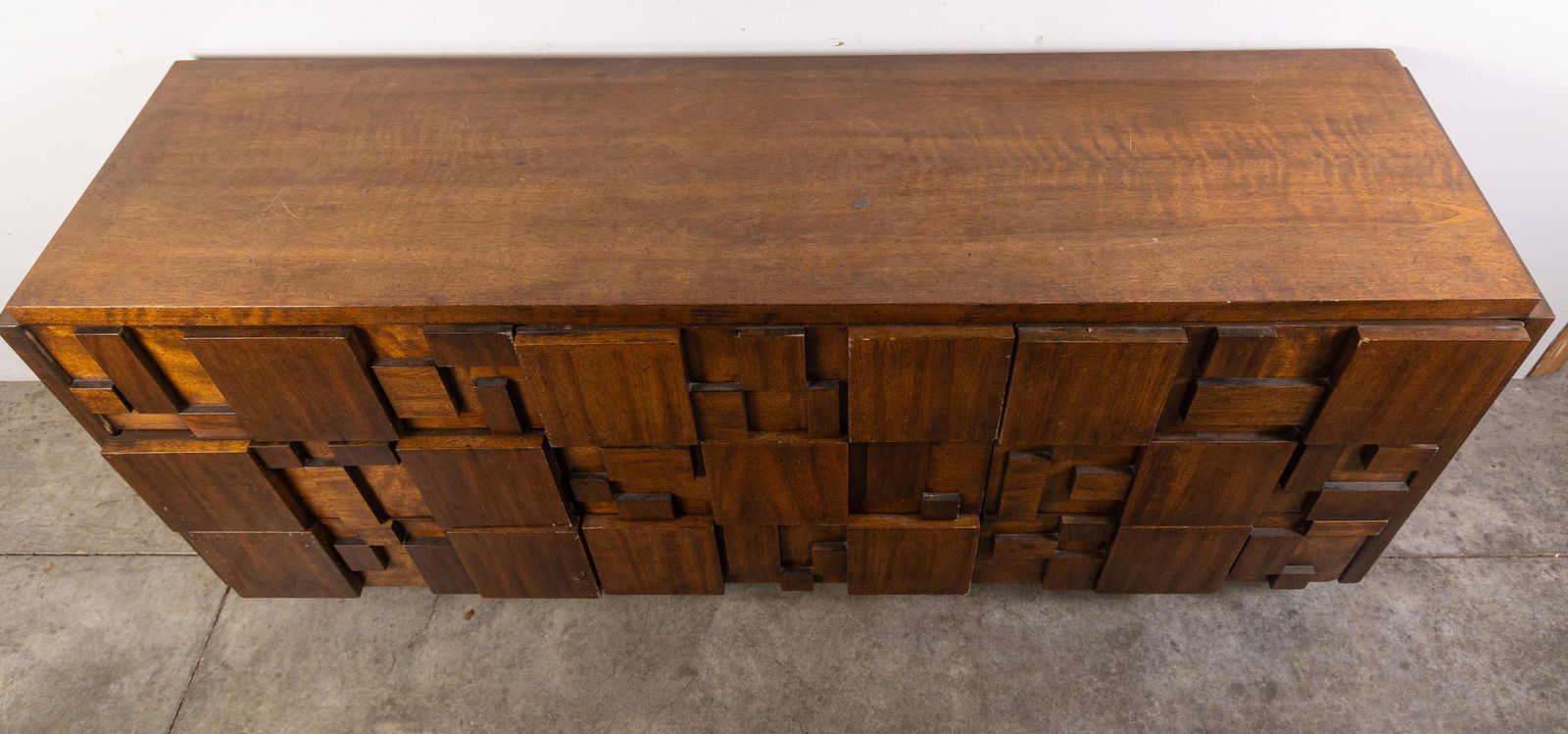 Lane | "Staccato" Brutalist Low Chest w/ Mirror - 10