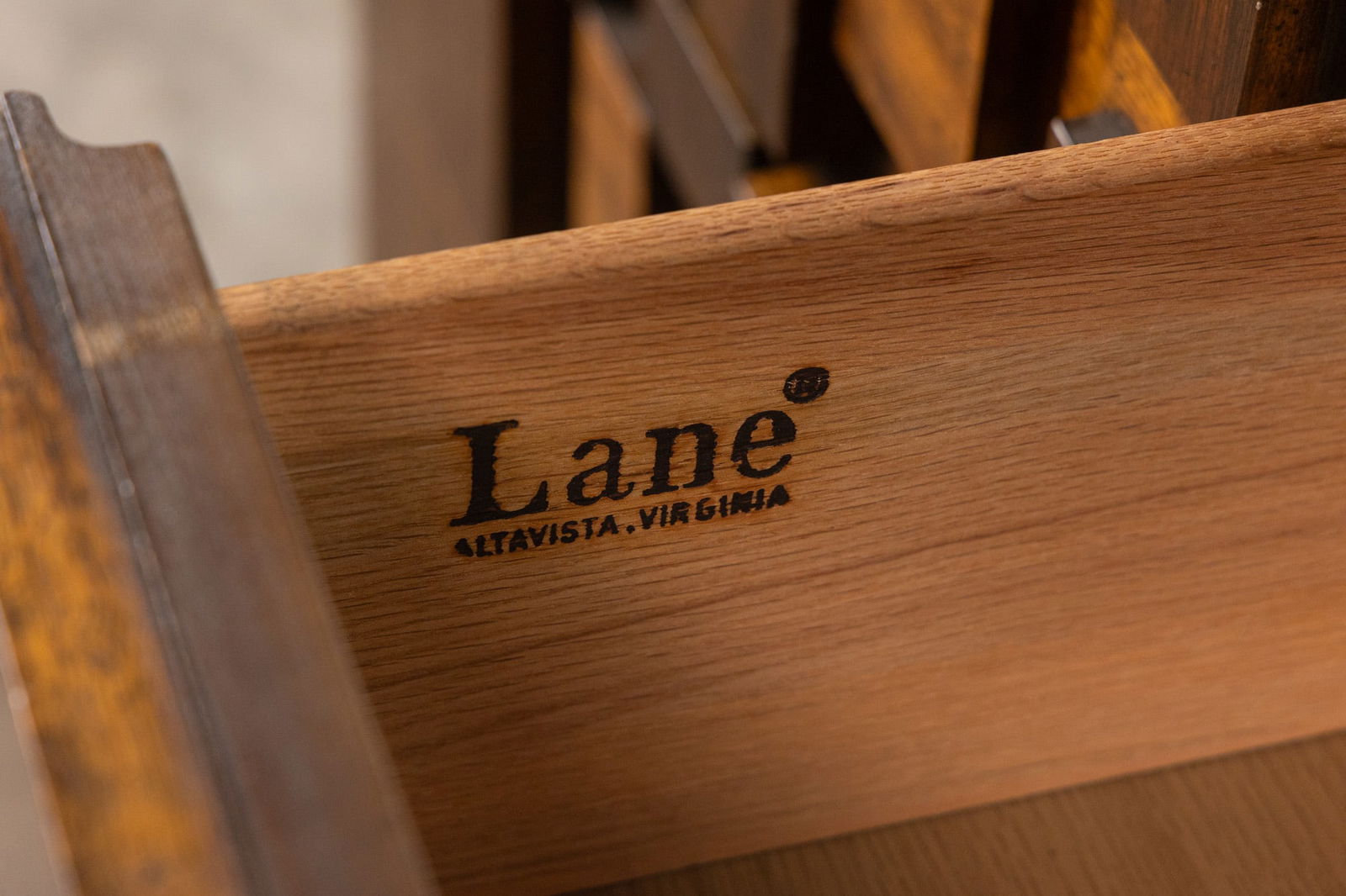 Lane | "Staccato" Brutalist Low Chest w/ Mirror - 5