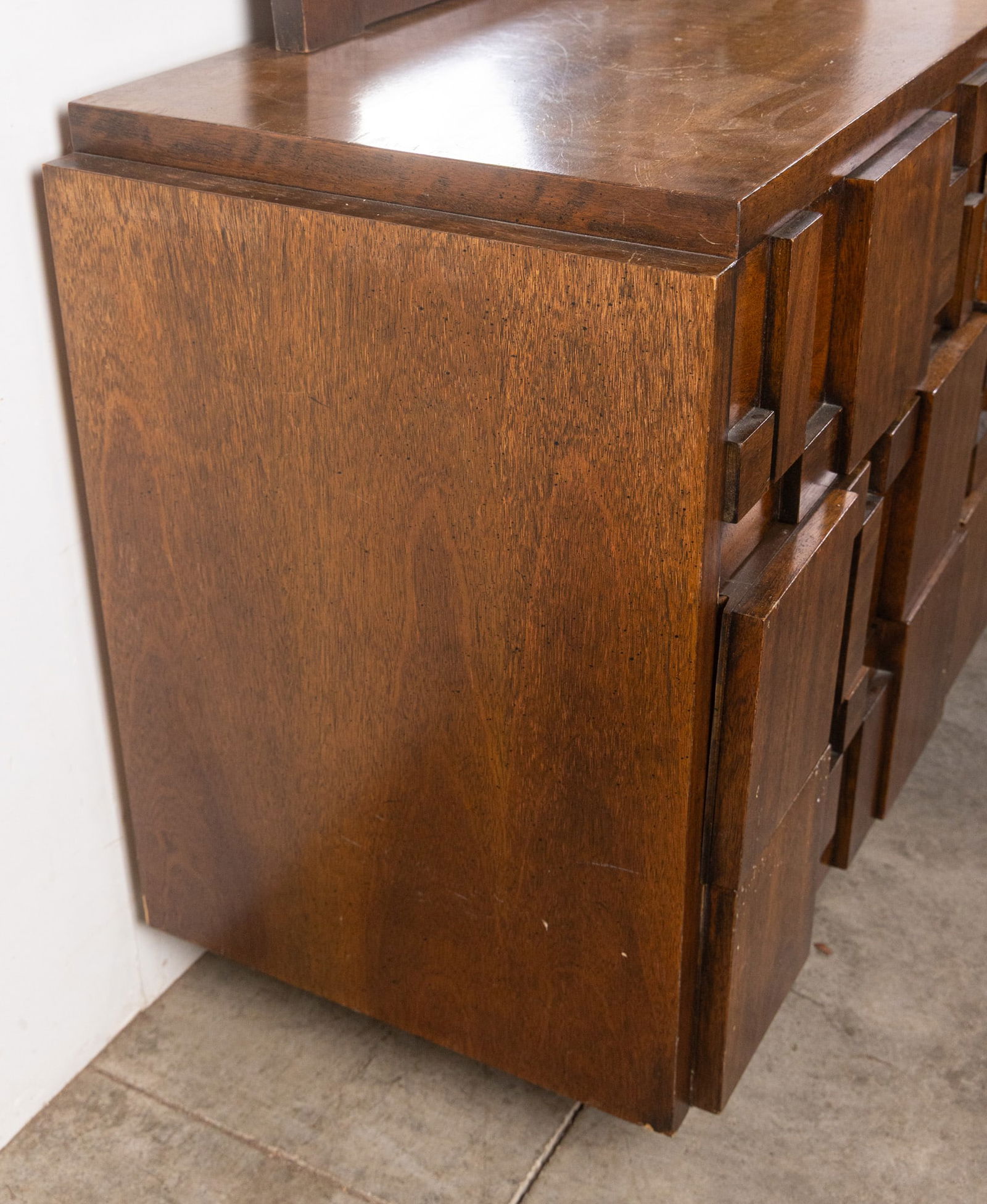 Lane | "Staccato" Brutalist Low Chest w/ Mirror - 6