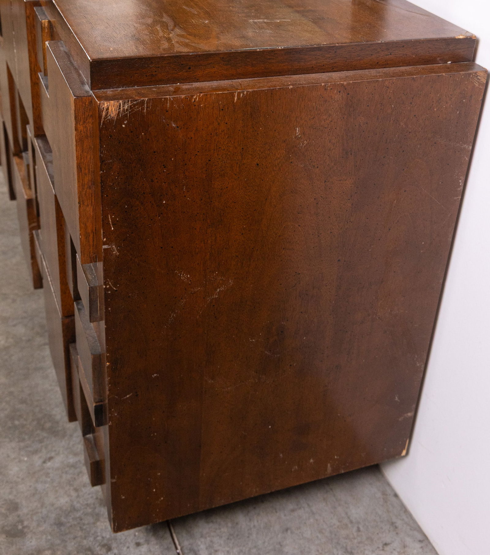 Lane | "Staccato" Brutalist Low Chest w/ Mirror - 7