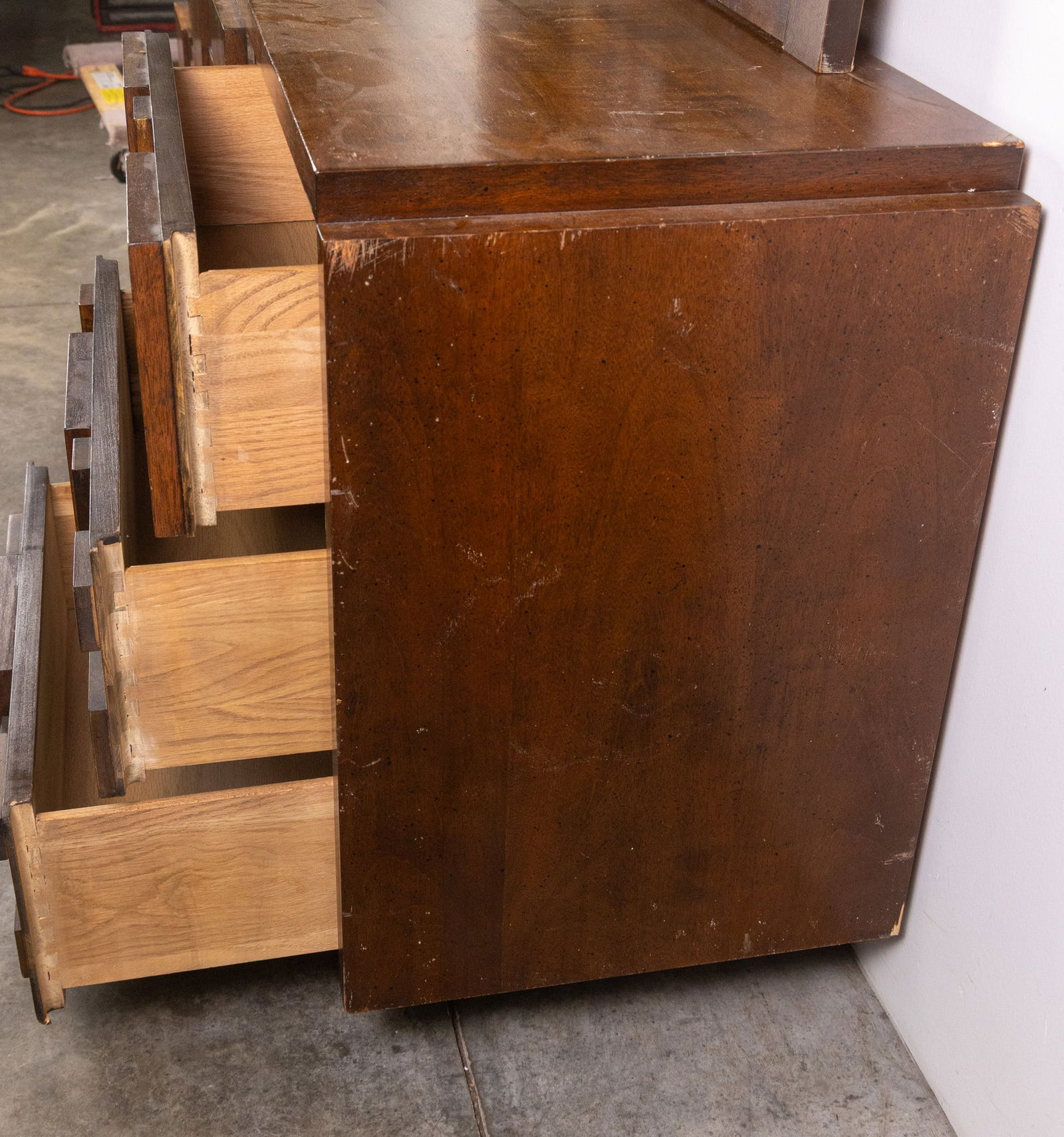 Lane | "Staccato" Brutalist Low Chest w/ Mirror - 8