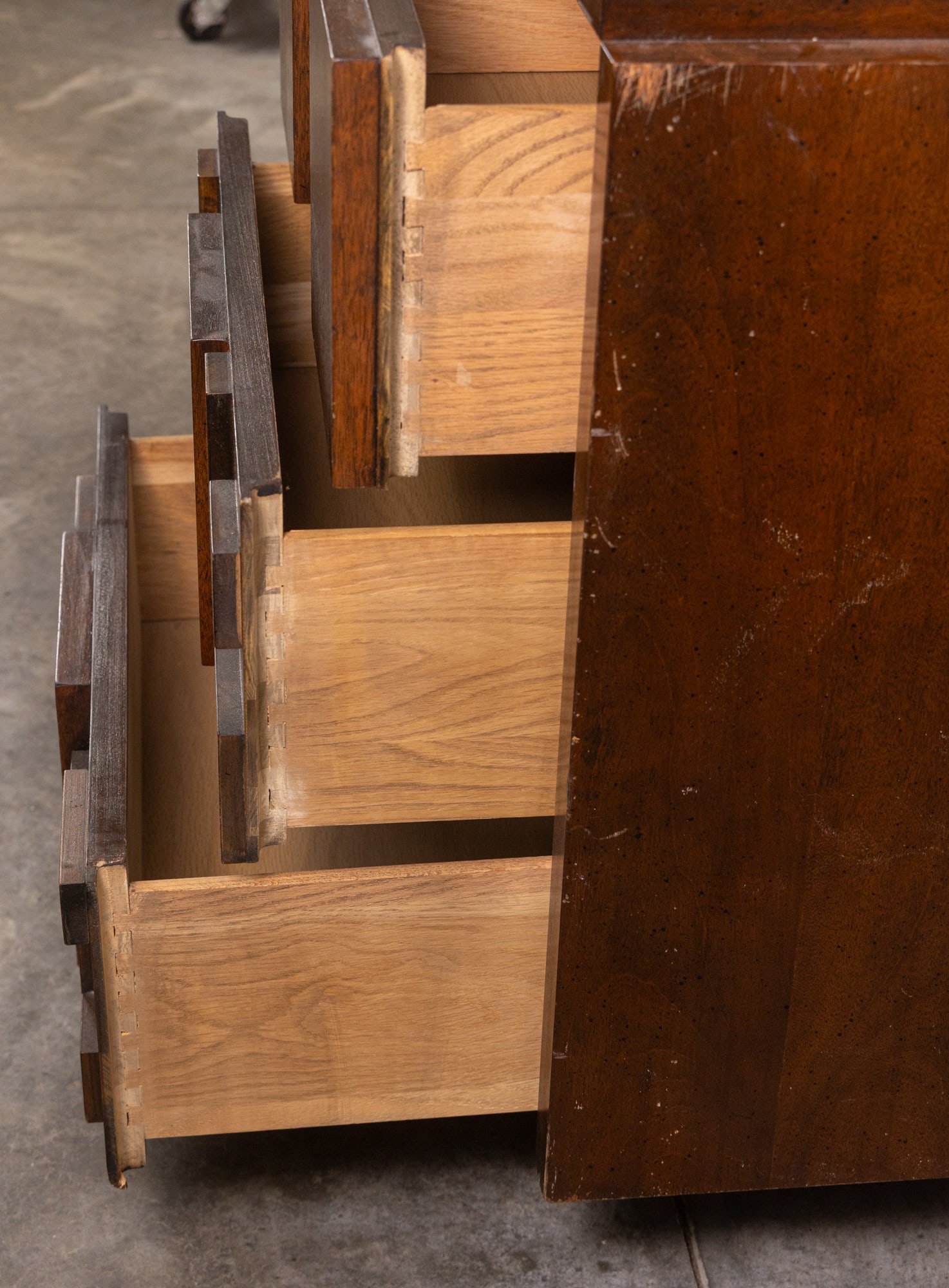 Lane | "Staccato" Brutalist Low Chest w/ Mirror - 9