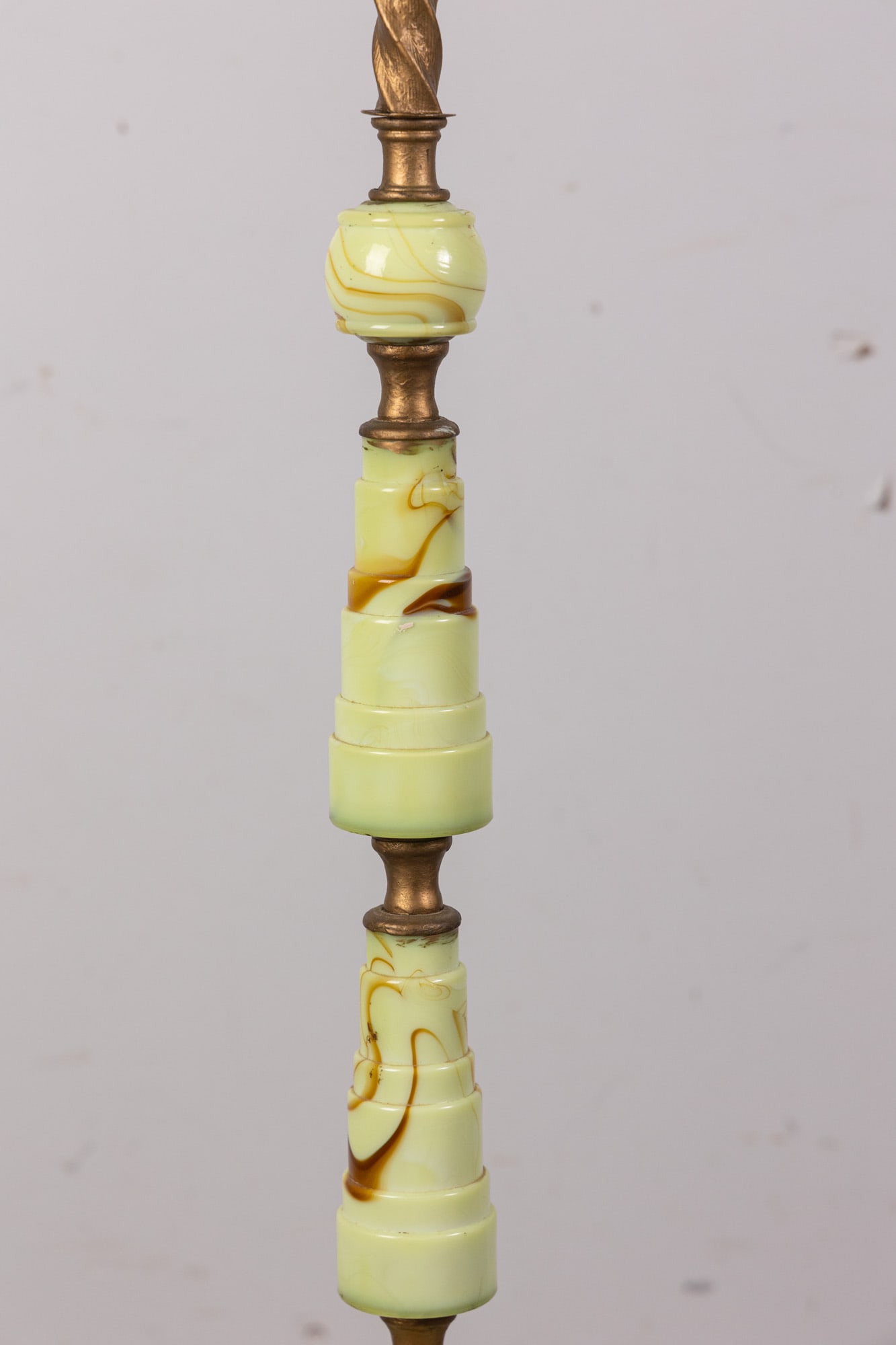 Art Deco Uranium Slag Glass Floor Lamp - 3