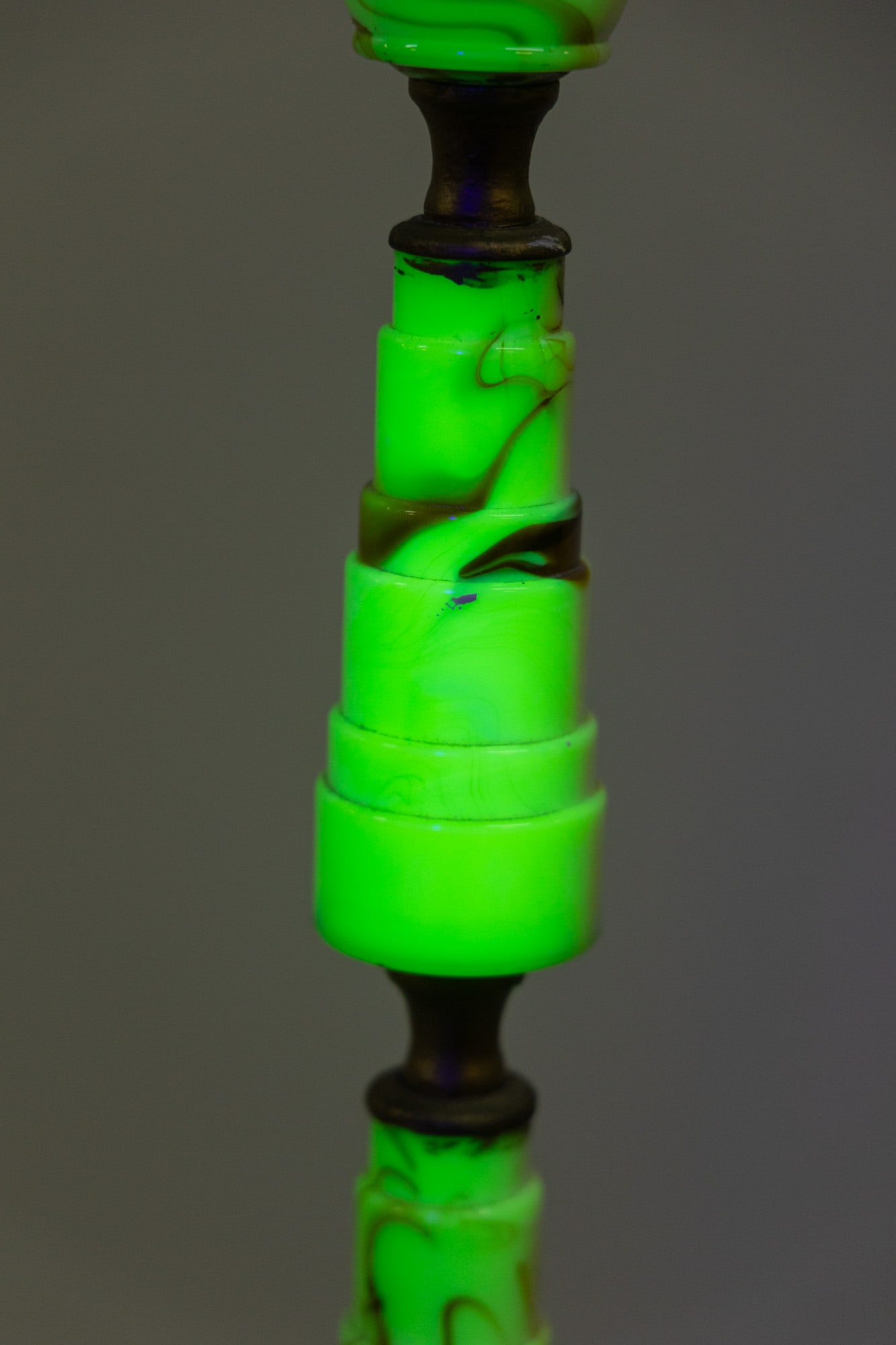 Art Deco Uranium Slag Glass Floor Lamp - 5