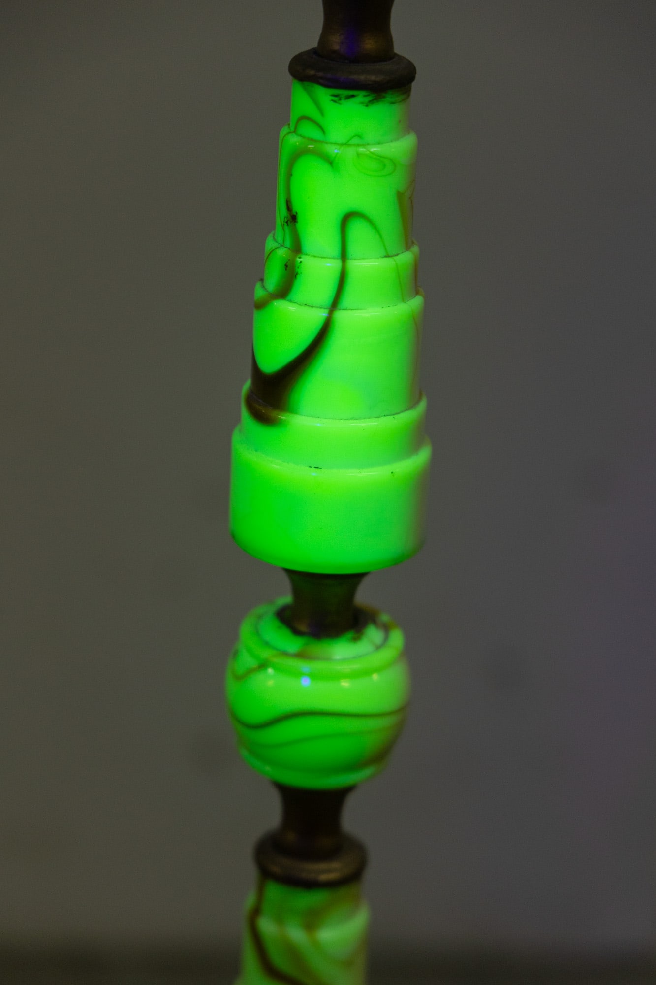 Art Deco Uranium Slag Glass Floor Lamp - 6