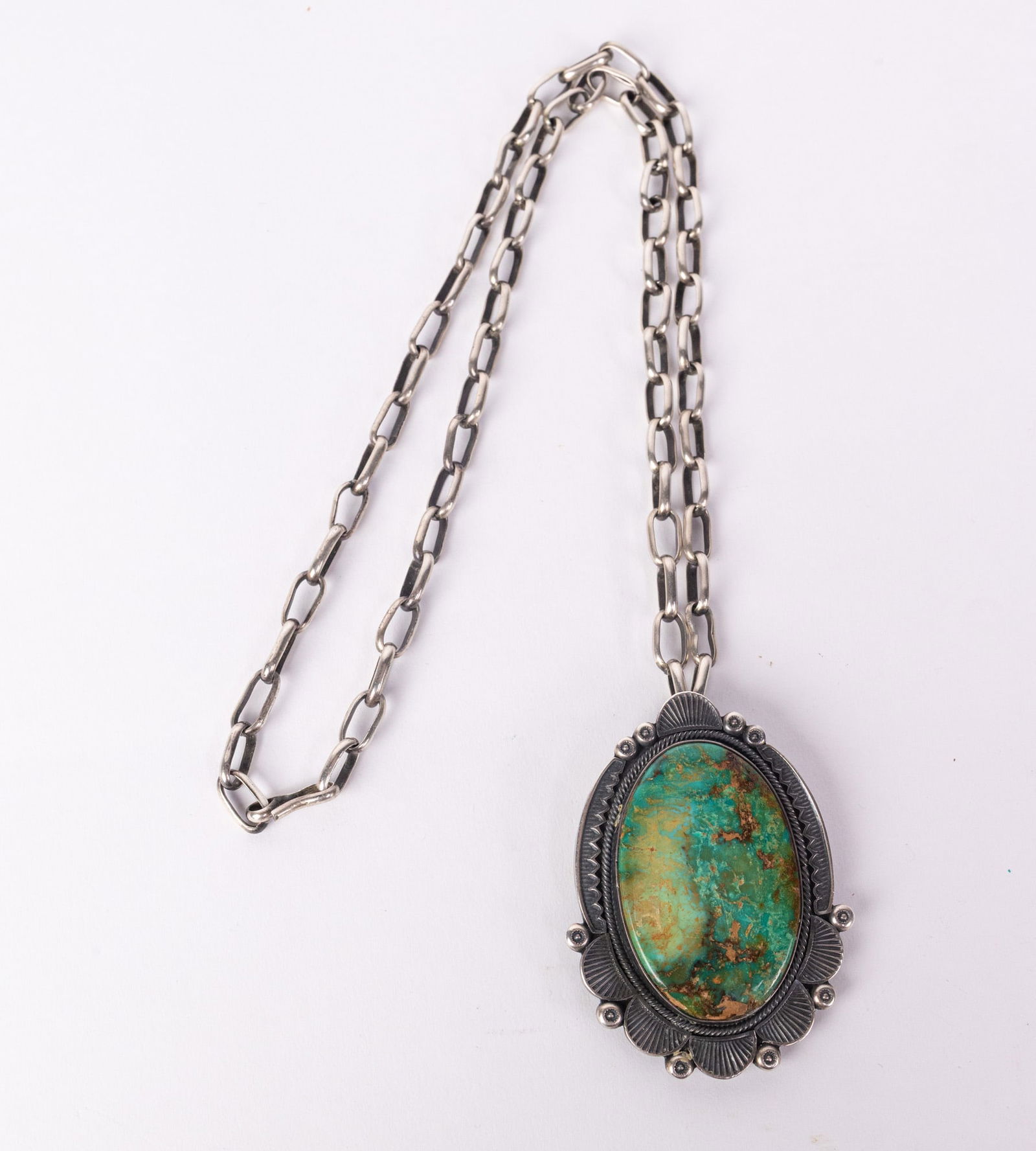 Harry Morgan [Diné (Navajo)] (1946-2008) | Native American Turquoise Necklace (1 of 5)
