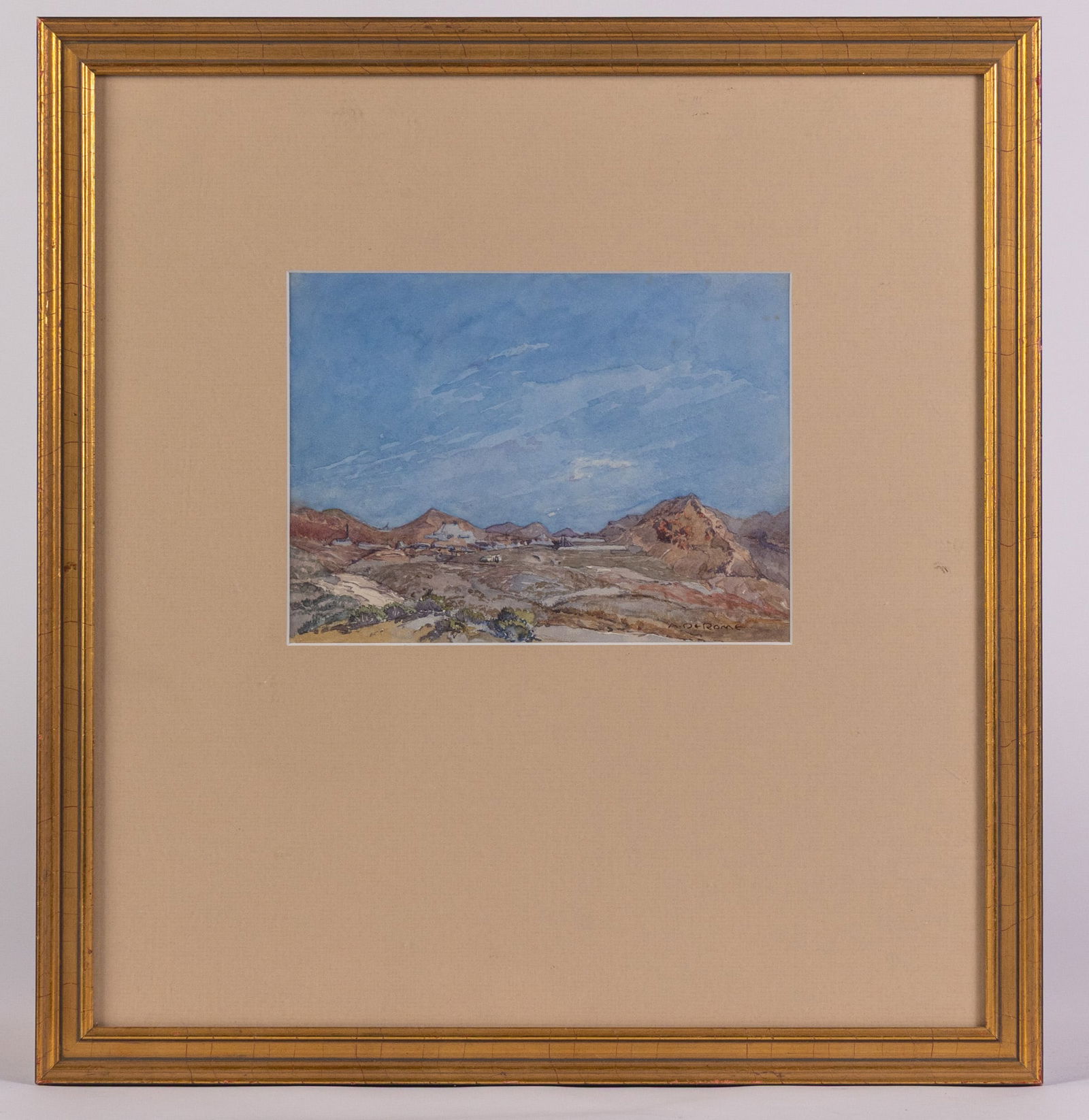 Albert DeRome (1885-1984) | "Tonopah, Nevada, 1920" Original Watercolor (1 of 5)