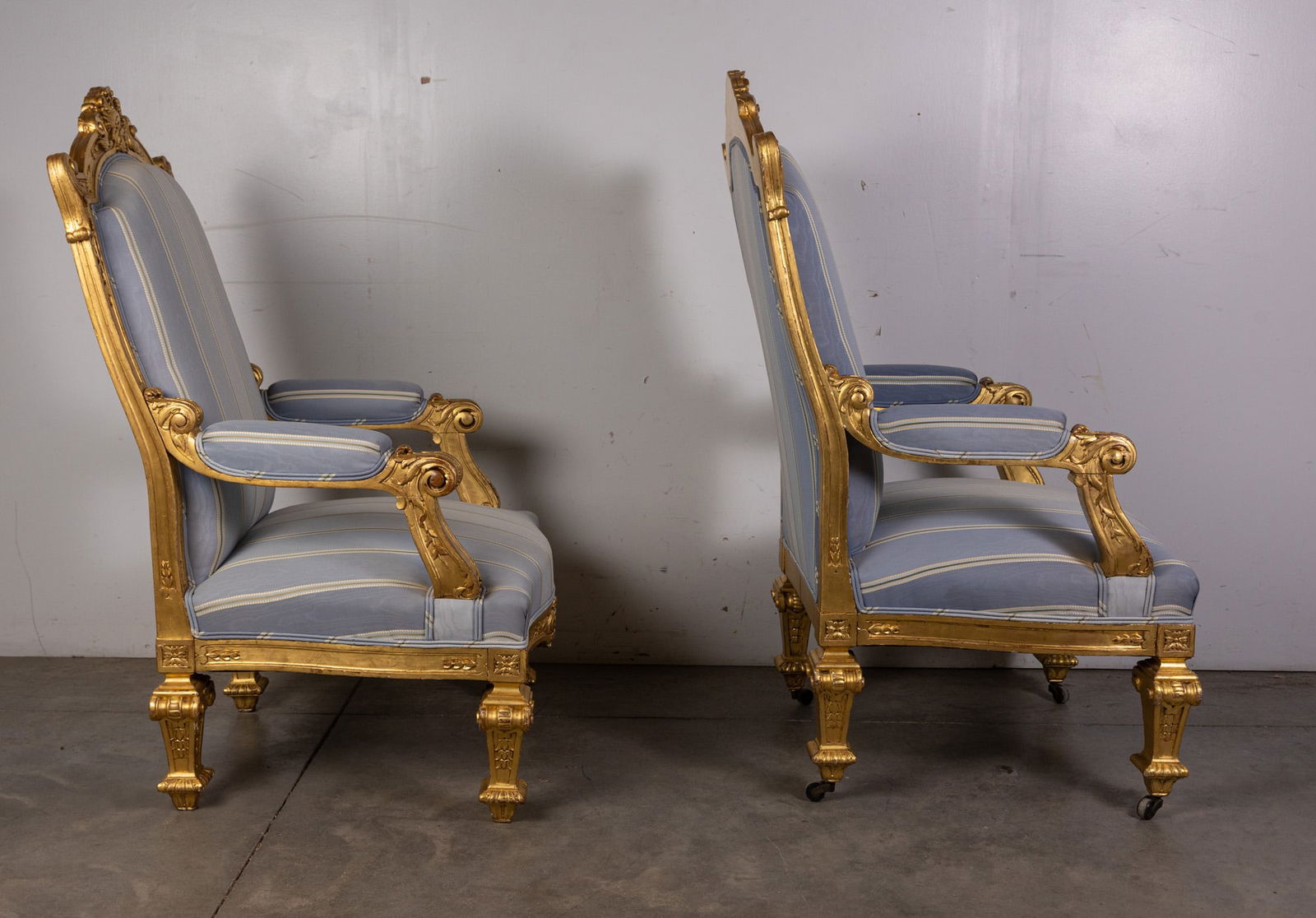 Louis XVI Style Gold Gilt Frame Chairs - 10