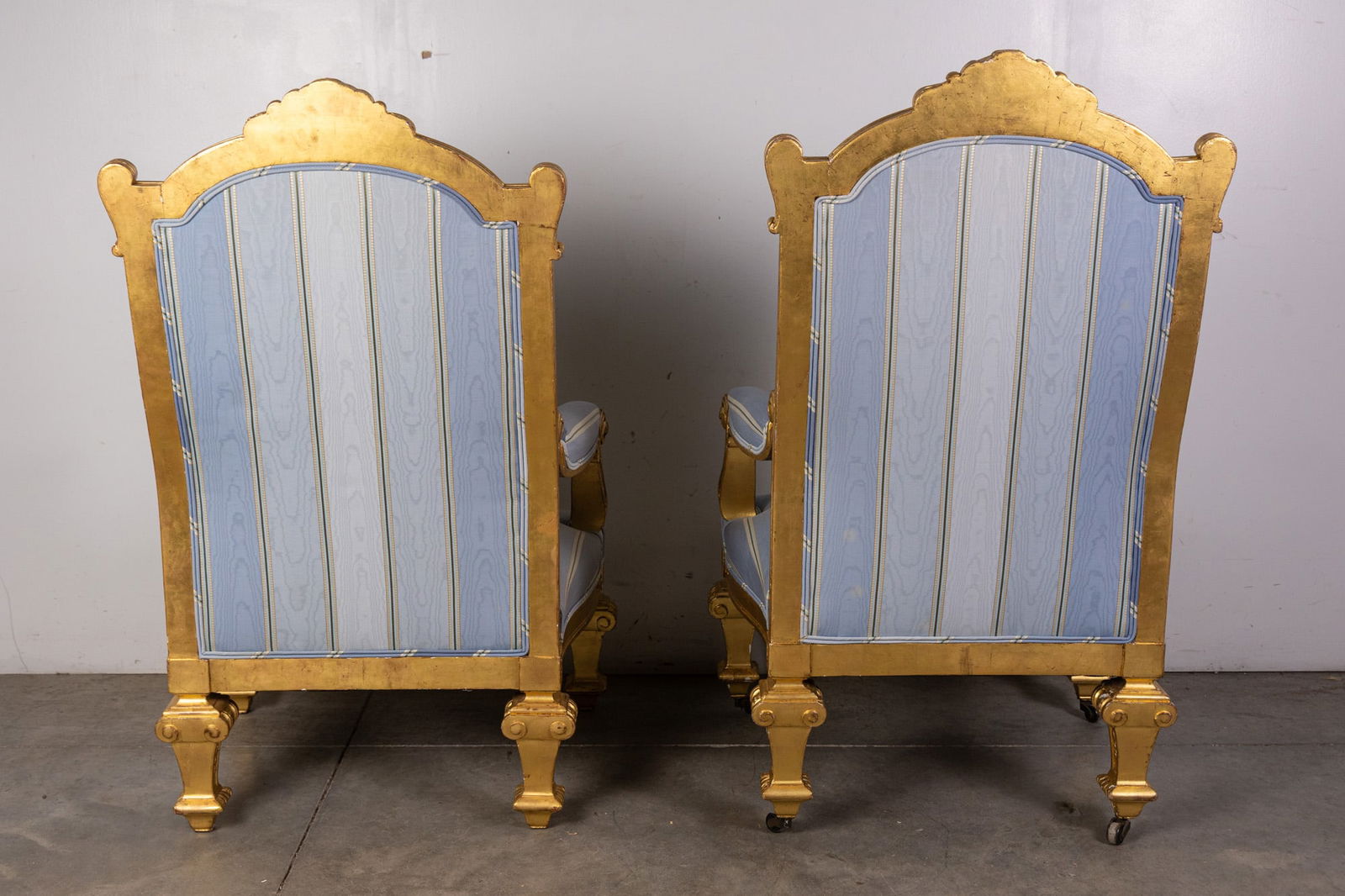 Louis XVI Style Gold Gilt Frame Chairs - 11