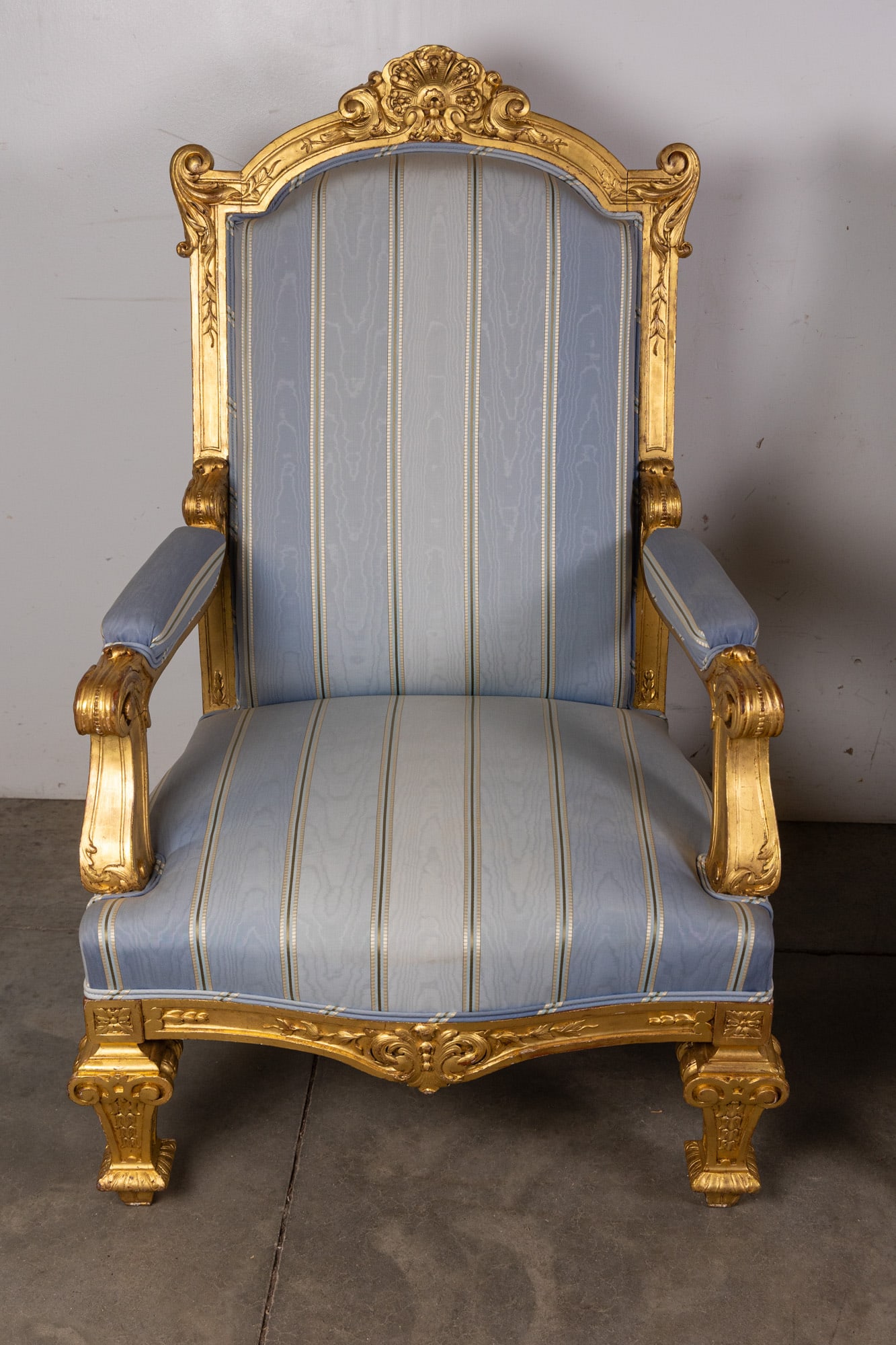 Louis XVI Style Gold Gilt Frame Chairs - 2