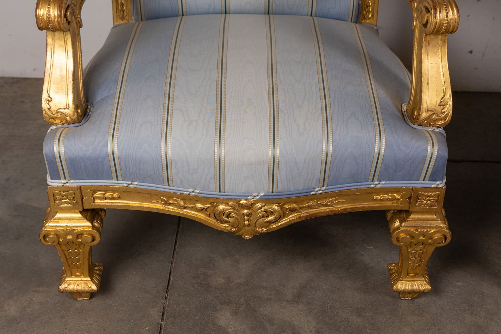 Louis XVI Style Gold Gilt Frame Chairs - 5