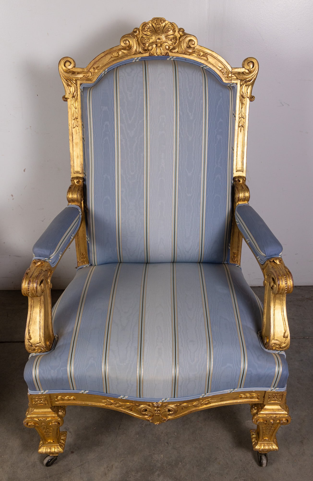 Louis XVI Style Gold Gilt Frame Chairs - 6