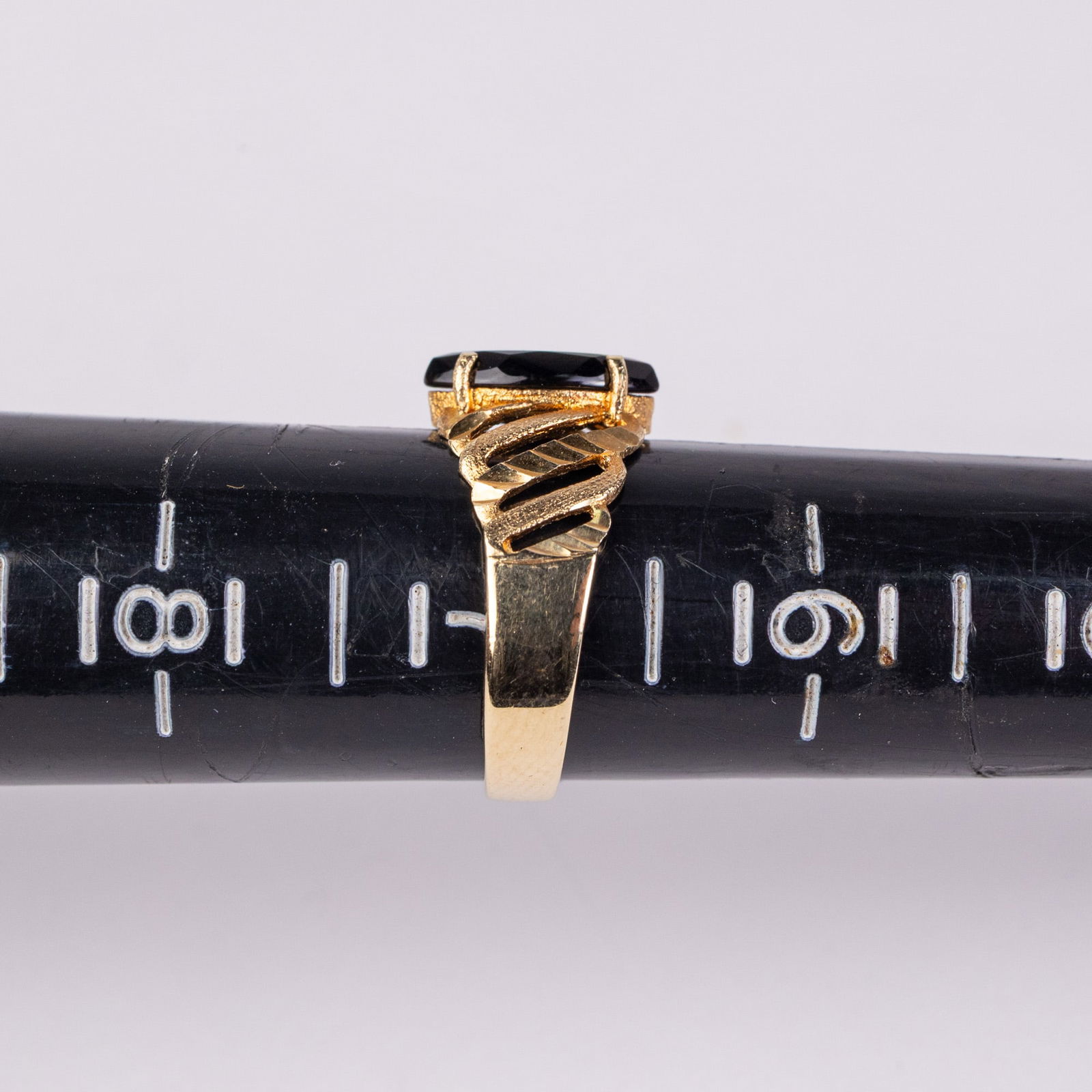 14KY Gold Onyx Ring - 2