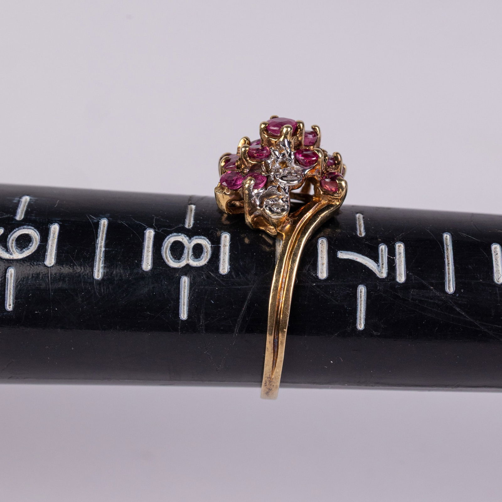 14KY Gold Ruby & Diamond Ring - 2