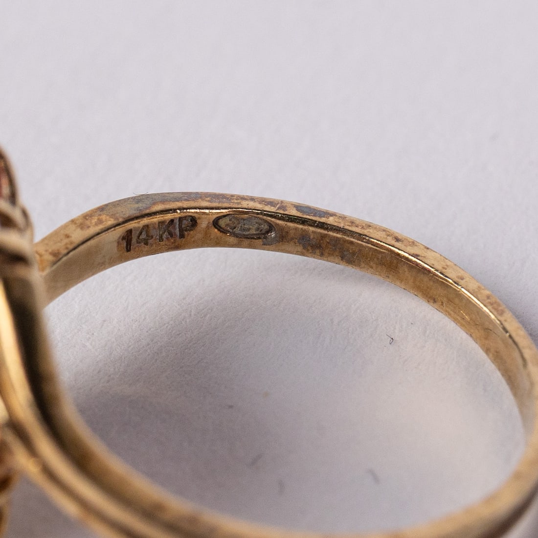 14KY Gold Ruby & Diamond Ring - 7