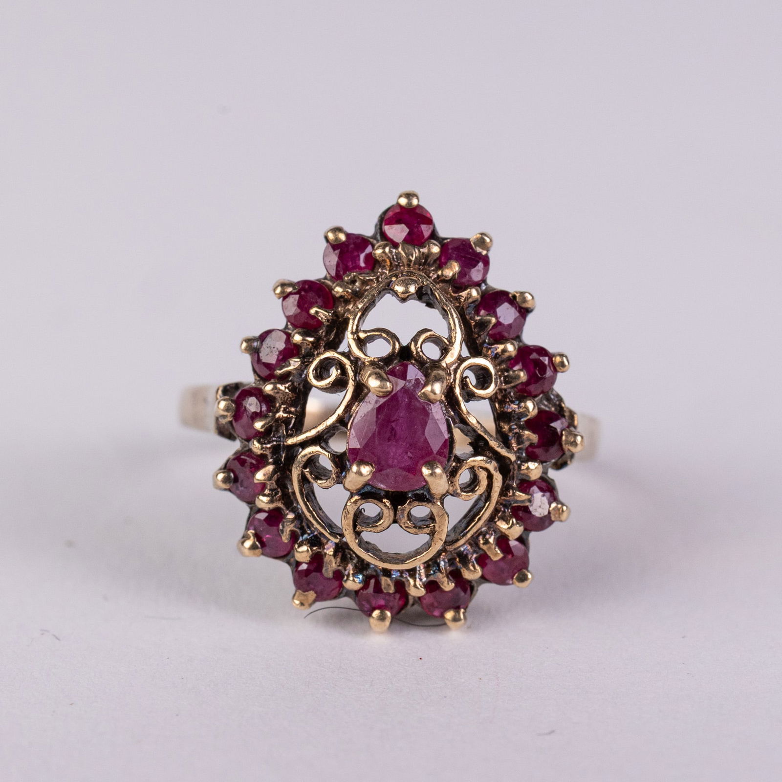 10KY Gold Ruby Ring - 3