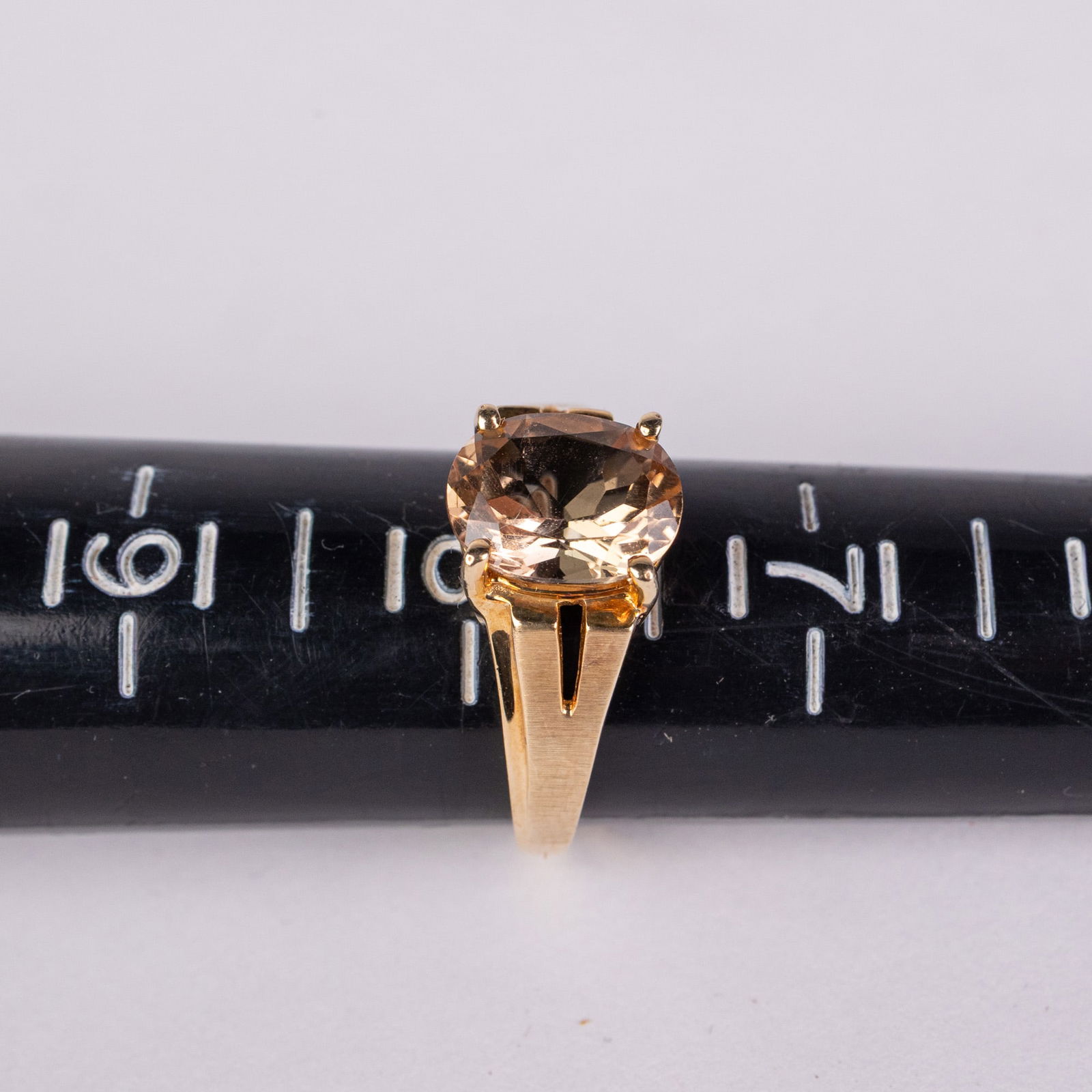 10KY Gold Golden Topaz Ring - 2