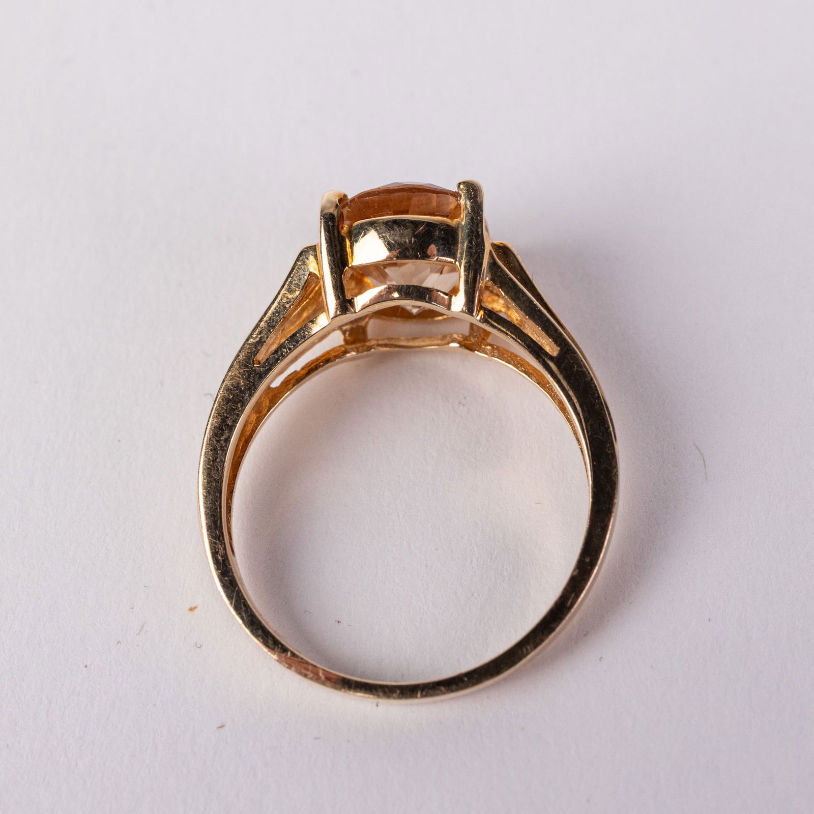 10KY Gold Golden Topaz Ring - 3
