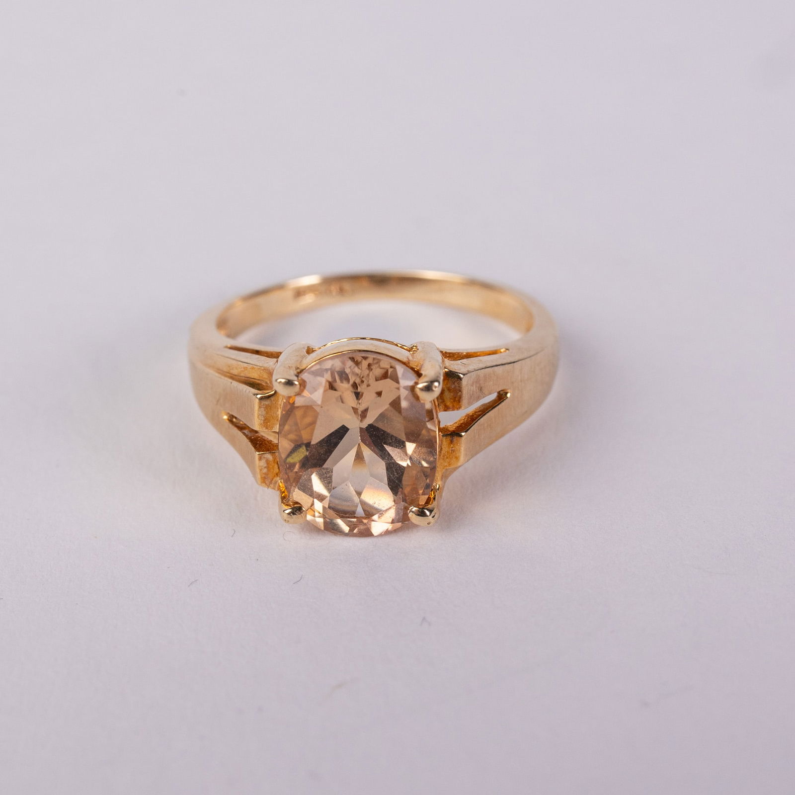 10KY Gold Golden Topaz Ring - 5