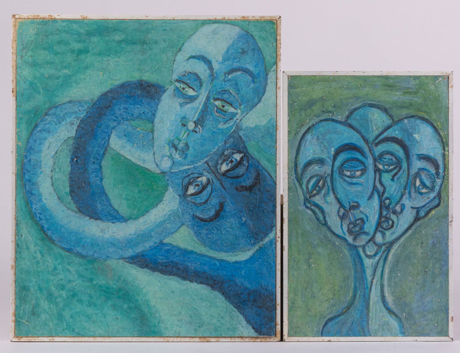 Pair of Outsider Art Oil Pastels (1 of 4)