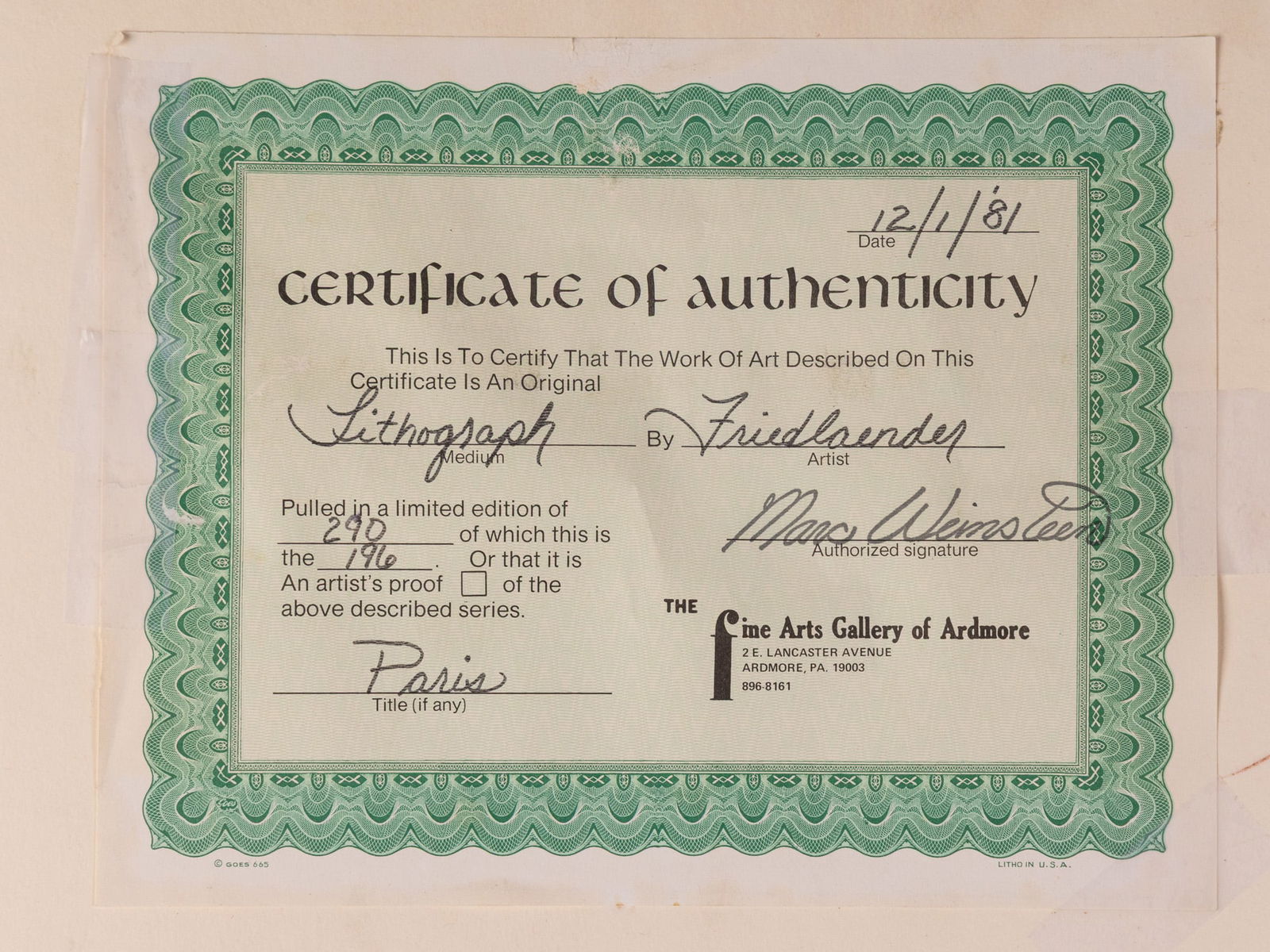 Johnny Friedlaender (1912-1992) | Untitled Limited Edition Print - 6