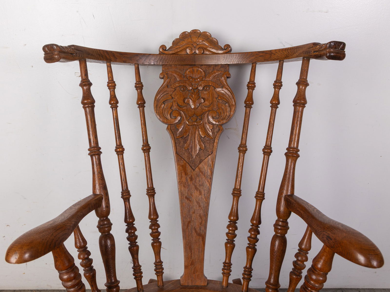 North Wind Golden Oak Figural Rocking Chair - 4