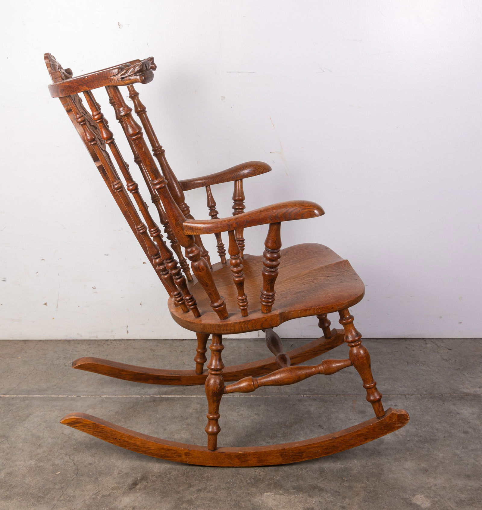 North Wind Golden Oak Figural Rocking Chair - 5