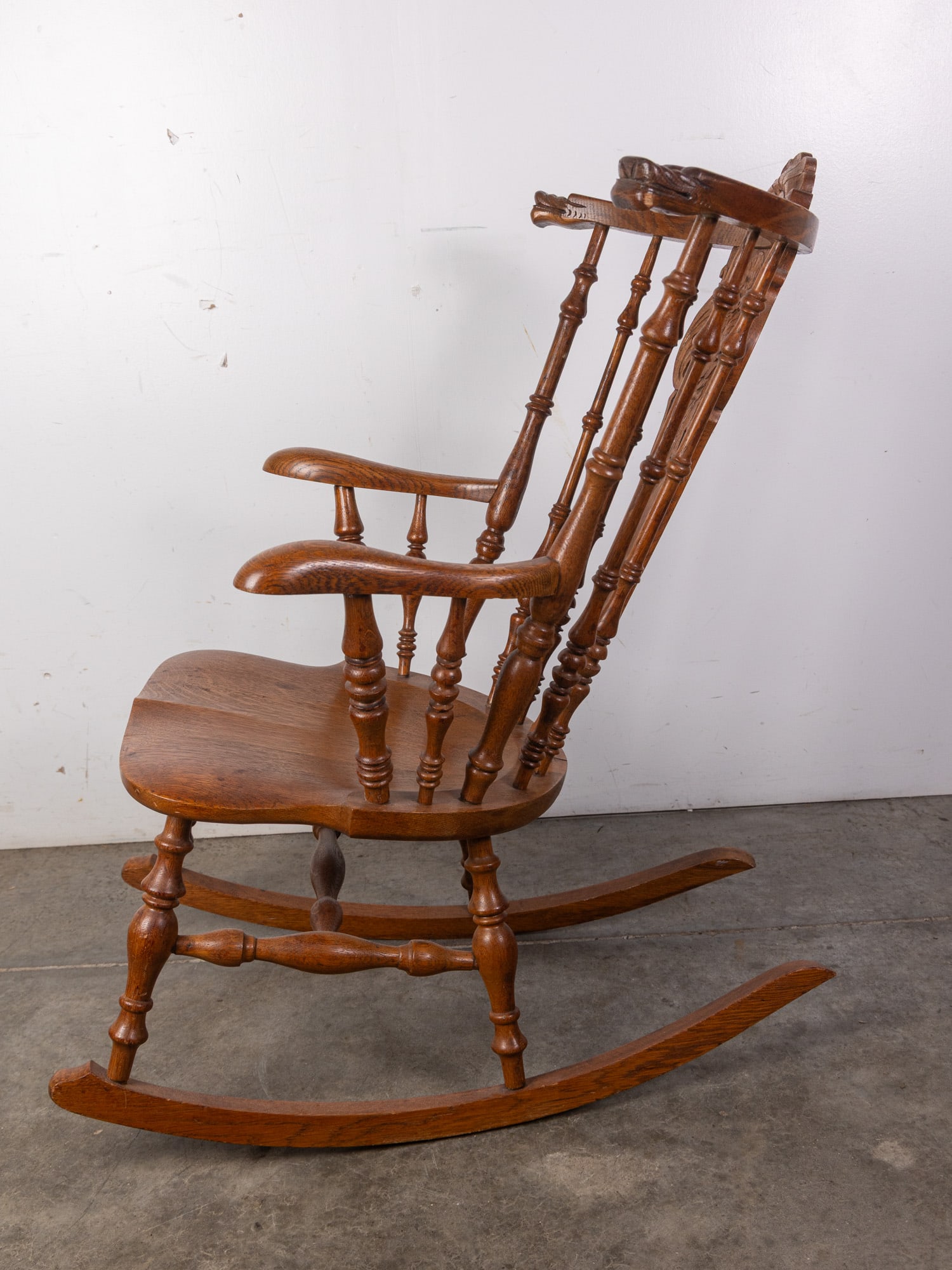 North Wind Golden Oak Figural Rocking Chair - 7