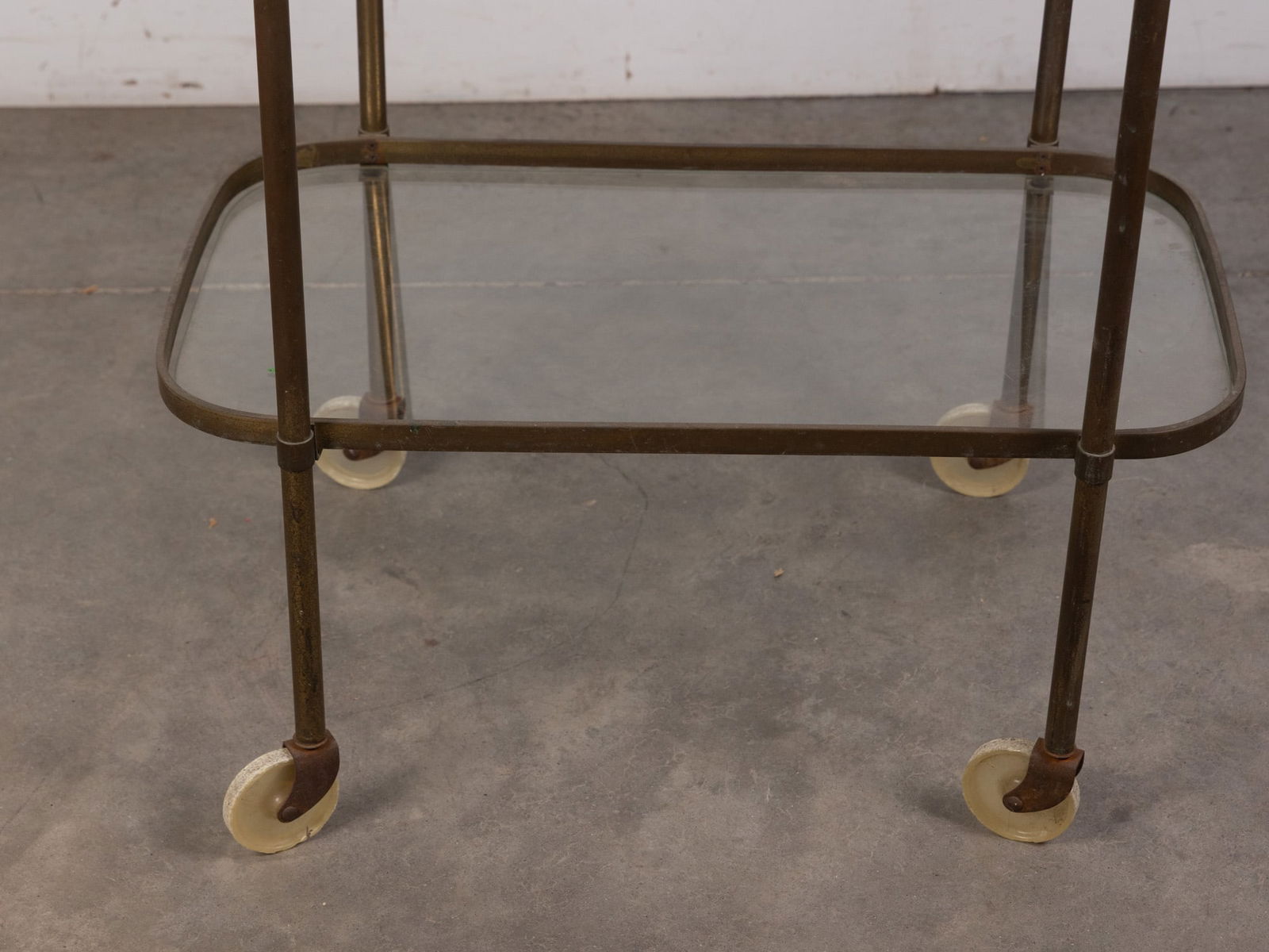 Modern Brass & Glass Bar Trolley - 4