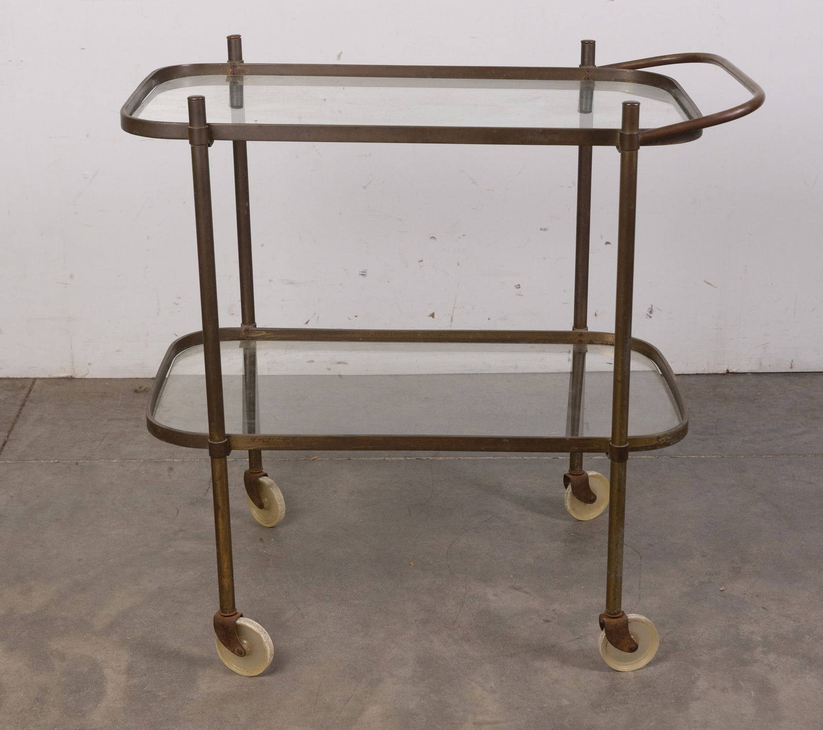 Modern Brass & Glass Bar Trolley - 6