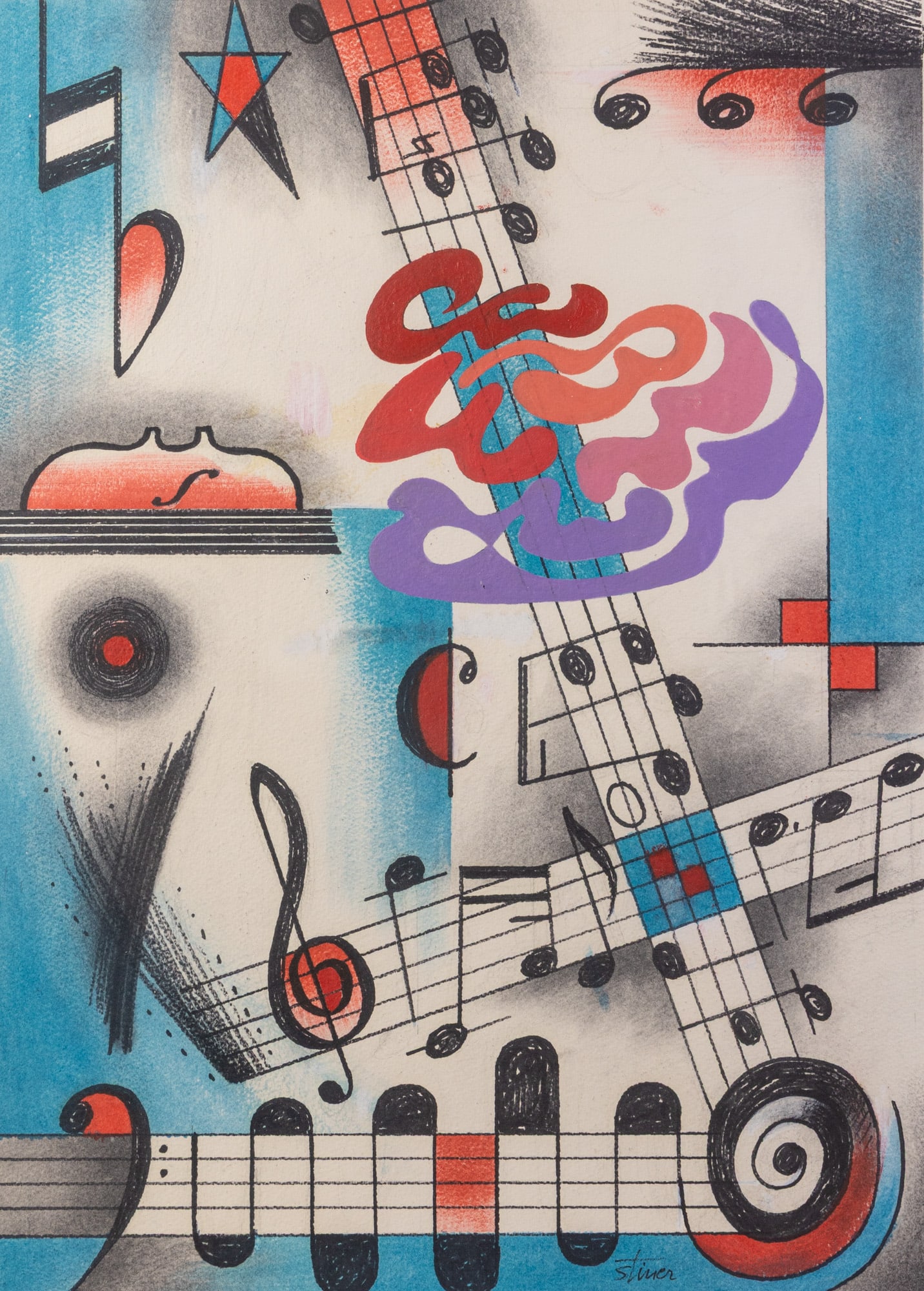 Walter Stiner (1909-1996) | Untitled Original Abstract (1 of 4)