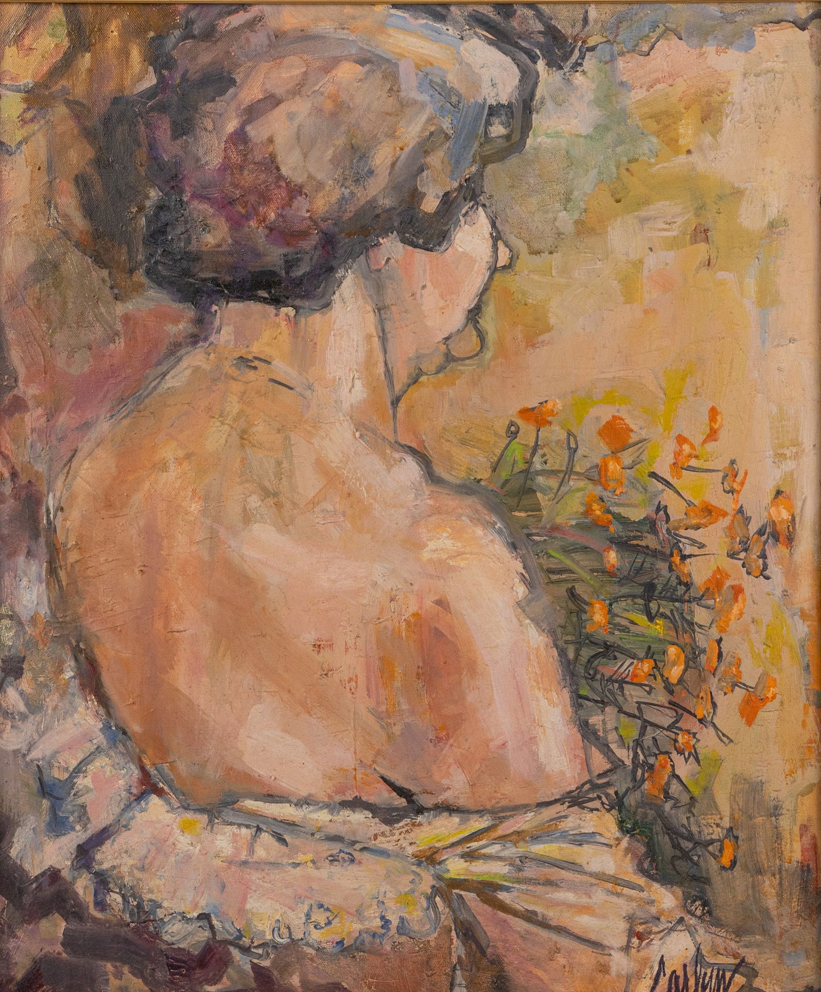 Female Figure, Original Oil on Canvas - 2