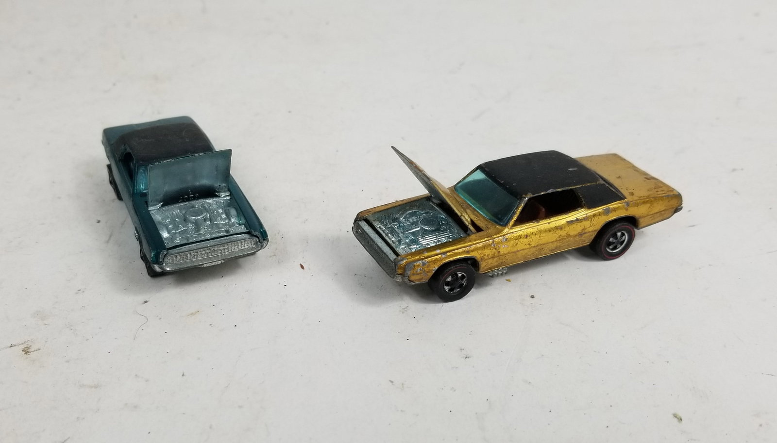 Pair of Hot Wheels Redline Spectraflame Custom T-Bird Cars - 2