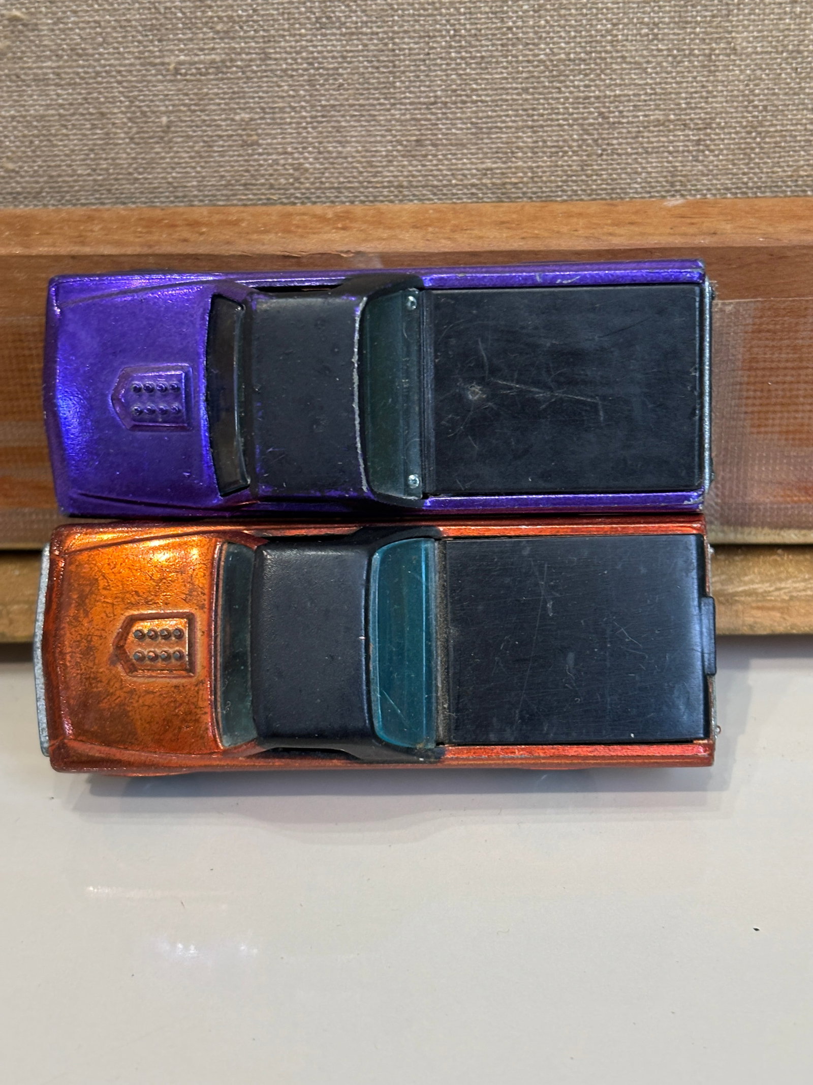 Pair of Hot Wheels Redline Spectraflame Custom Fleetsides - 4