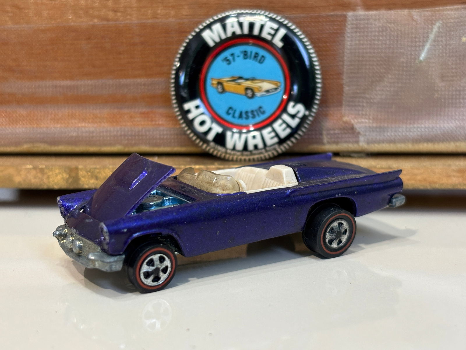 Hot Wheels Redline Purple '57 'Bird with Button - 2