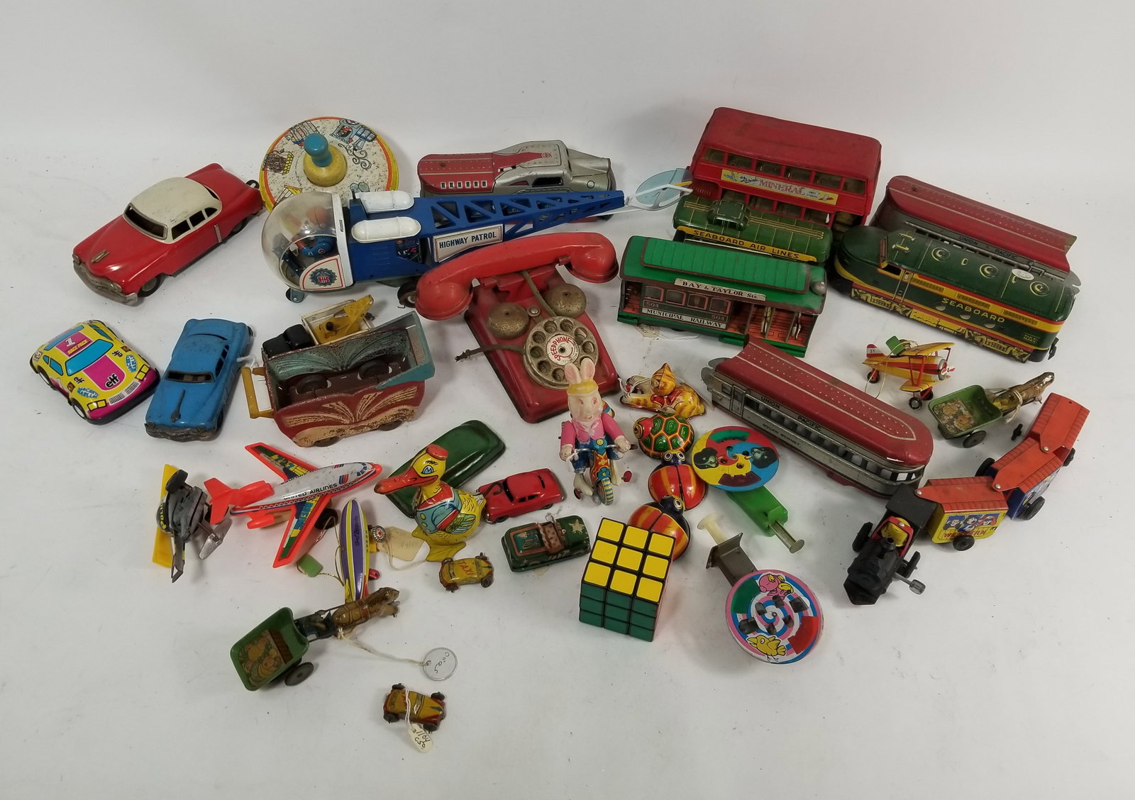 Assortment of Vintage Tin Litho Toys - 2