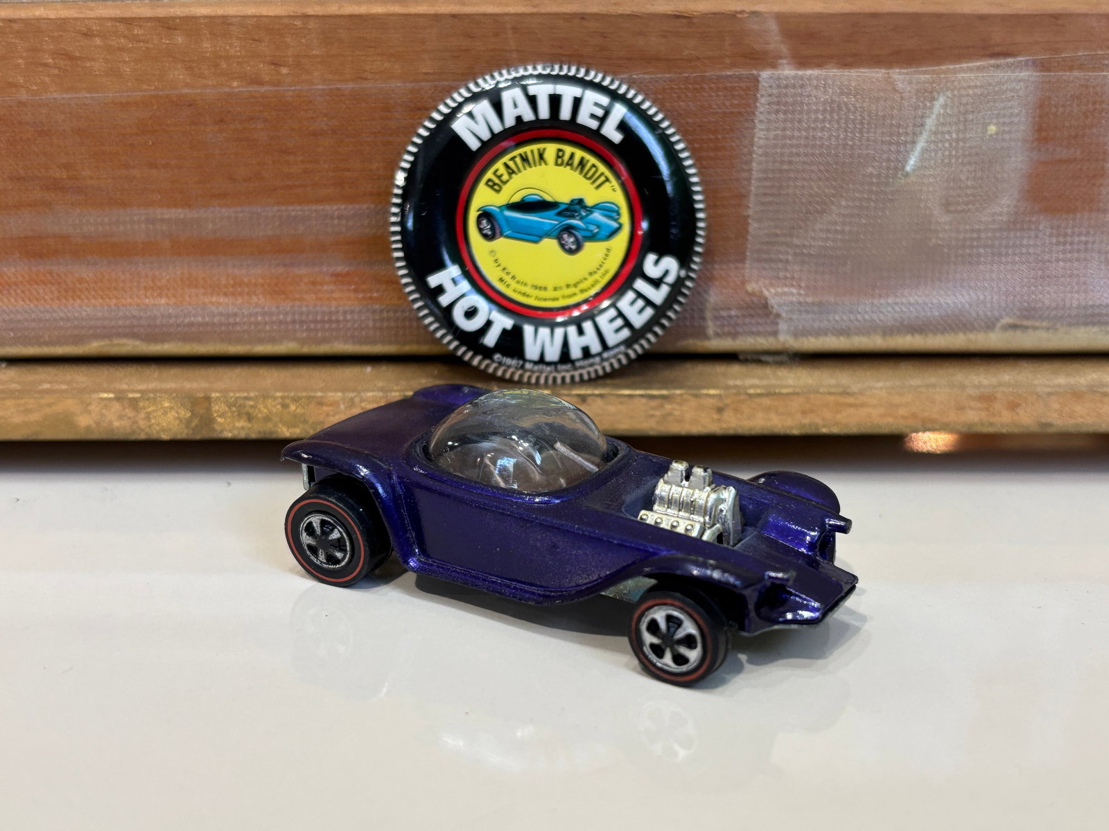 Hot Wheels Redline Purple Beatnik Bandit with Button: Hot Wheels Redline Purple Beatnik Bandit with Button and dark interiorLiteratureBrooks Auction – Online Auction Terms & Conditions Contact: (856) 694-2960 | info@brooks.auction READ BEFORE YOU