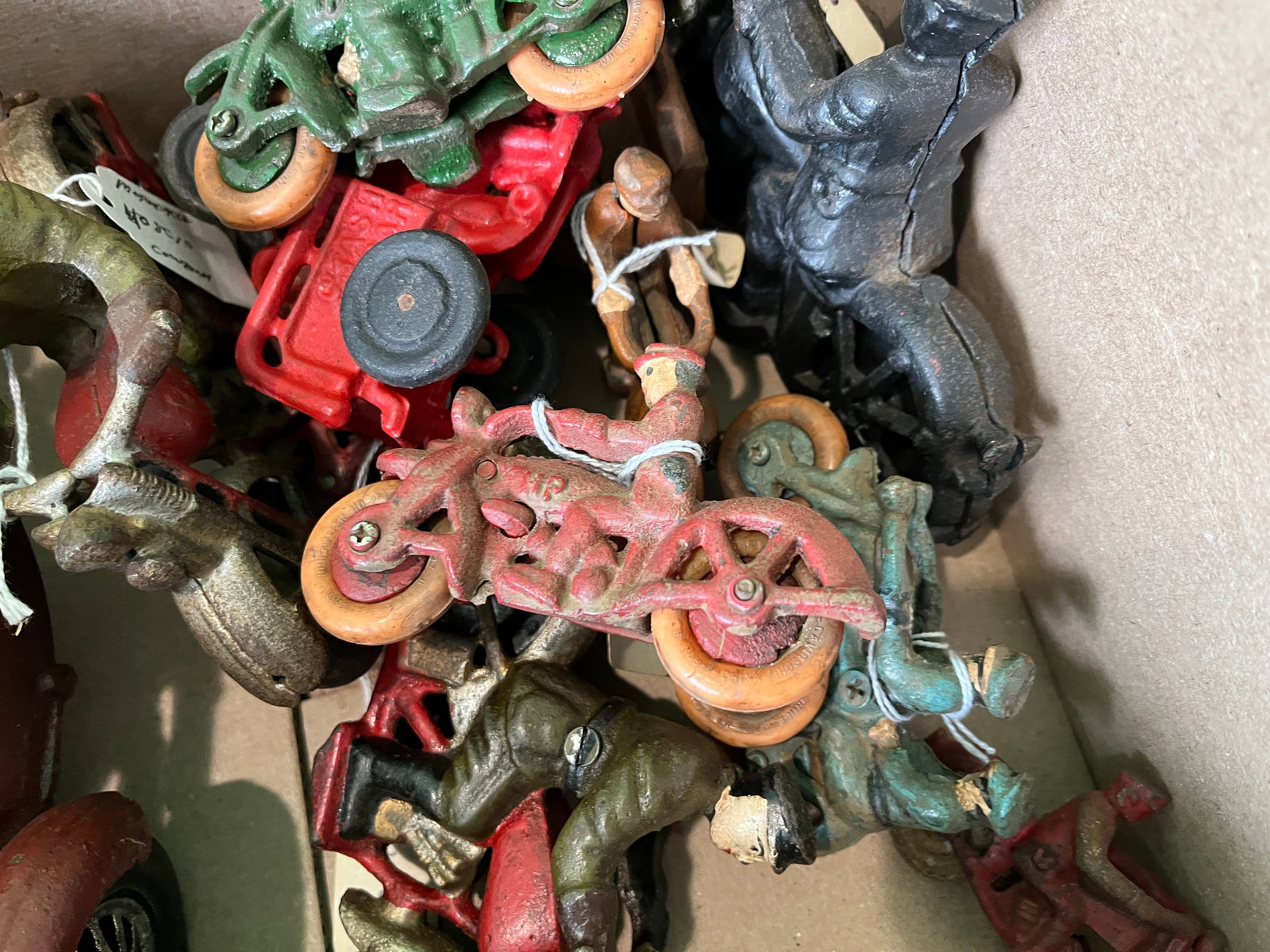 Assortment of Vintage and Reproduction Cast Iron Motorcycles - 5