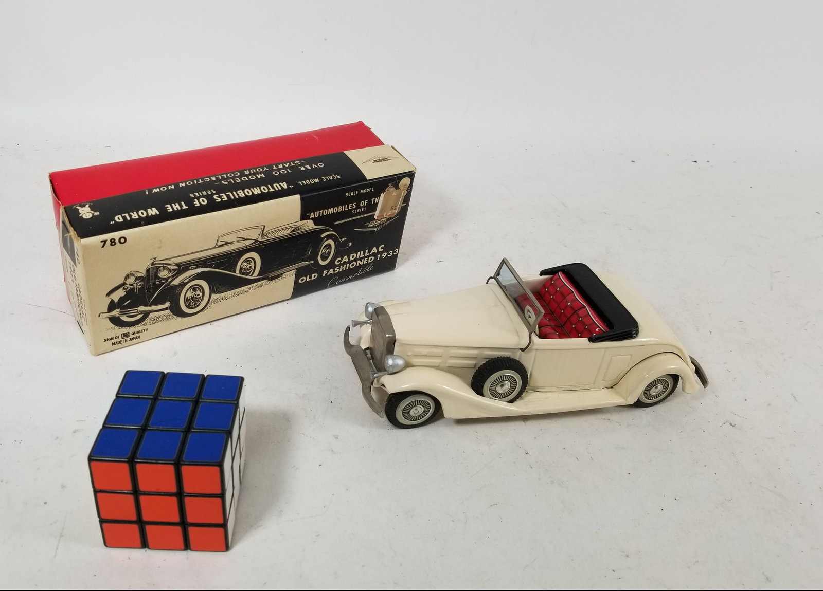 Vintage Bandai Convertible Tin Cadillac in Original Box - 2