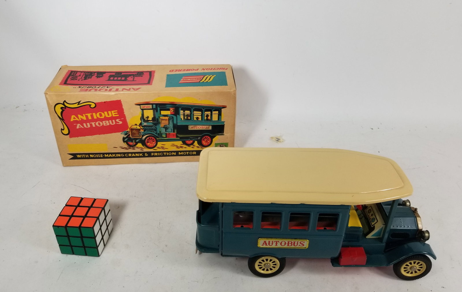 Shioji Tin Friction Antique Autobus in Original Box - 2