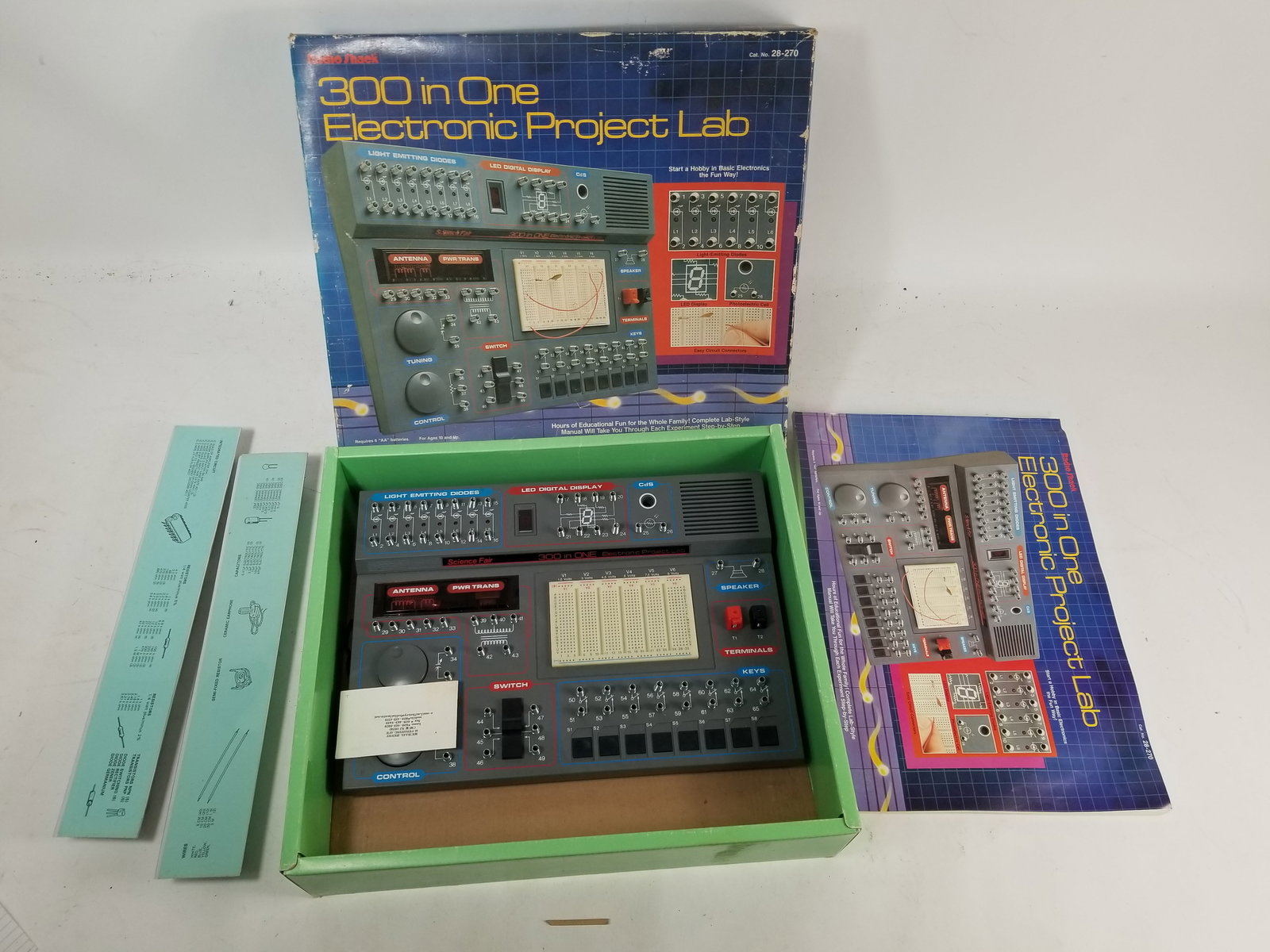 Radio Shack 300 in One Electronic Project Lab in Original Box: Radio Shack 300 in One Electronic Project Lab in Original BoxLiteratureBrooks Auction – Online Auction Terms & Conditions Contact: (856) 694-2960 | info@brooks.auction READ BEFORE YOU BID: We