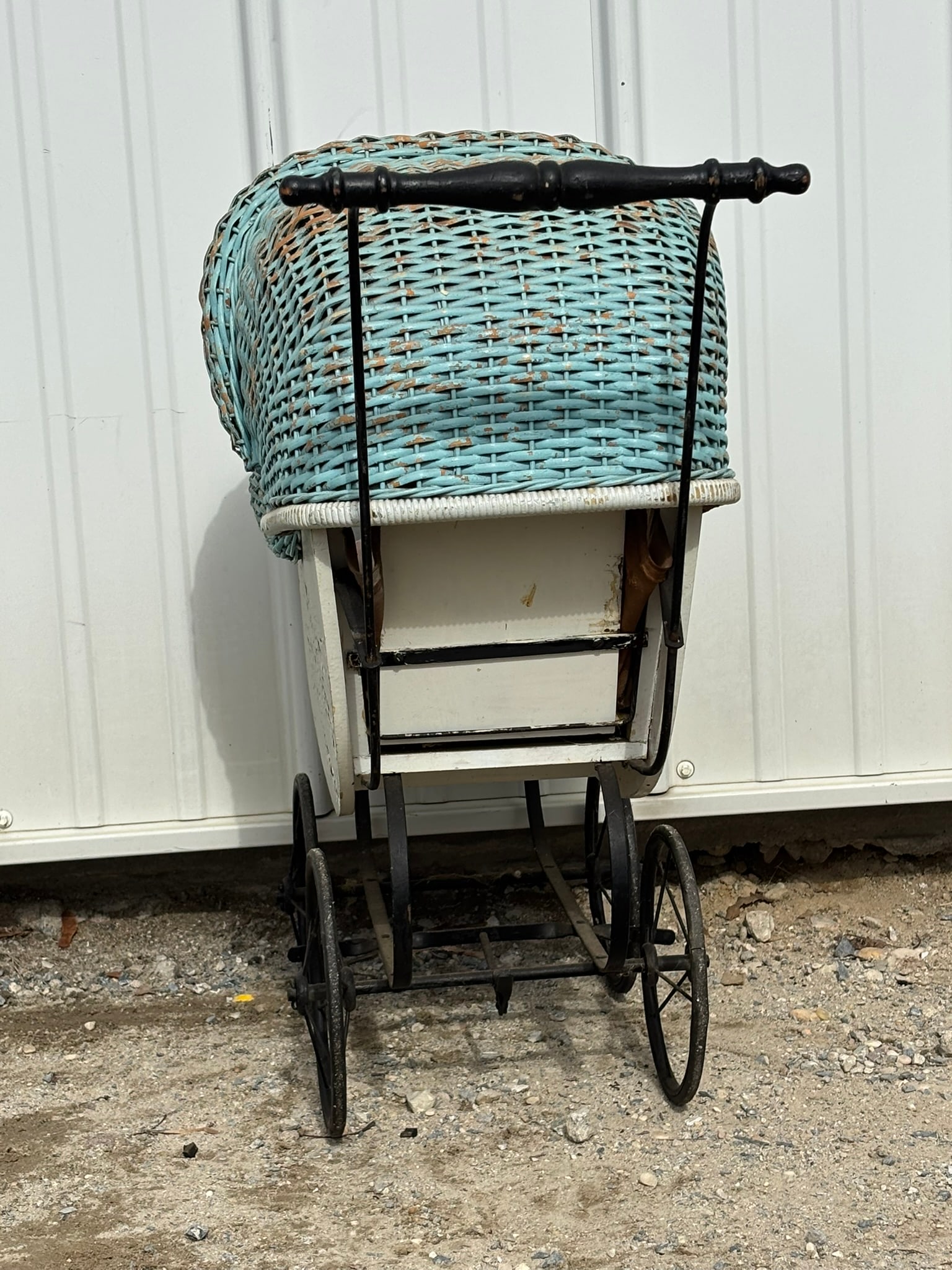 Vintage Wicker Baby Doll Stroller - 3