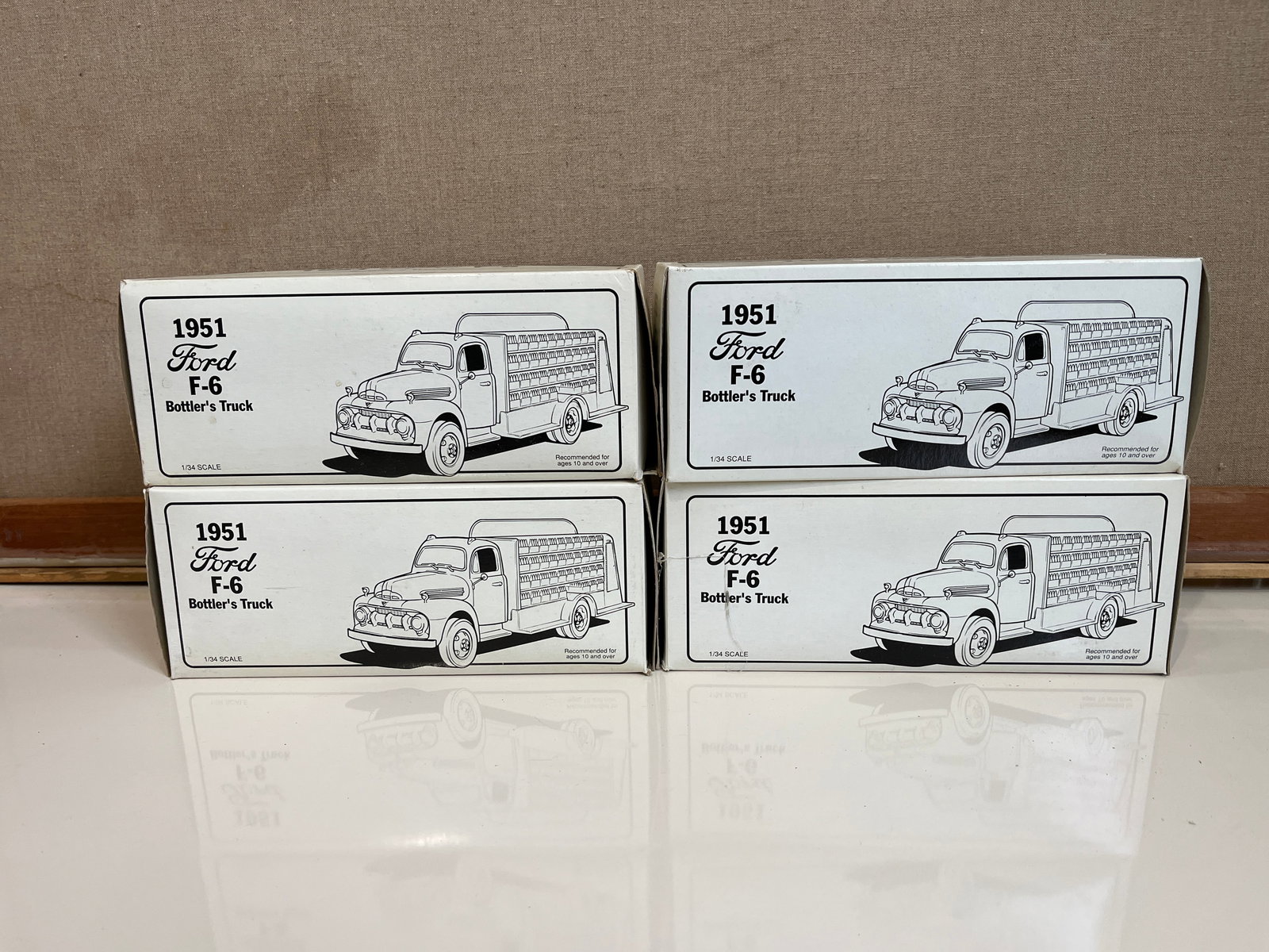 Four First Gear 1951 Ford Bottler's Trucks in Original Boxes: Four First Gear 1951 Ford Bottler's Trucks in Original Boxes Literature Brooks Auction – Online Auction Terms & Conditions Contact: (856) 694-2960 | info@brooks.auction READ BEFORE YOU BID: We w