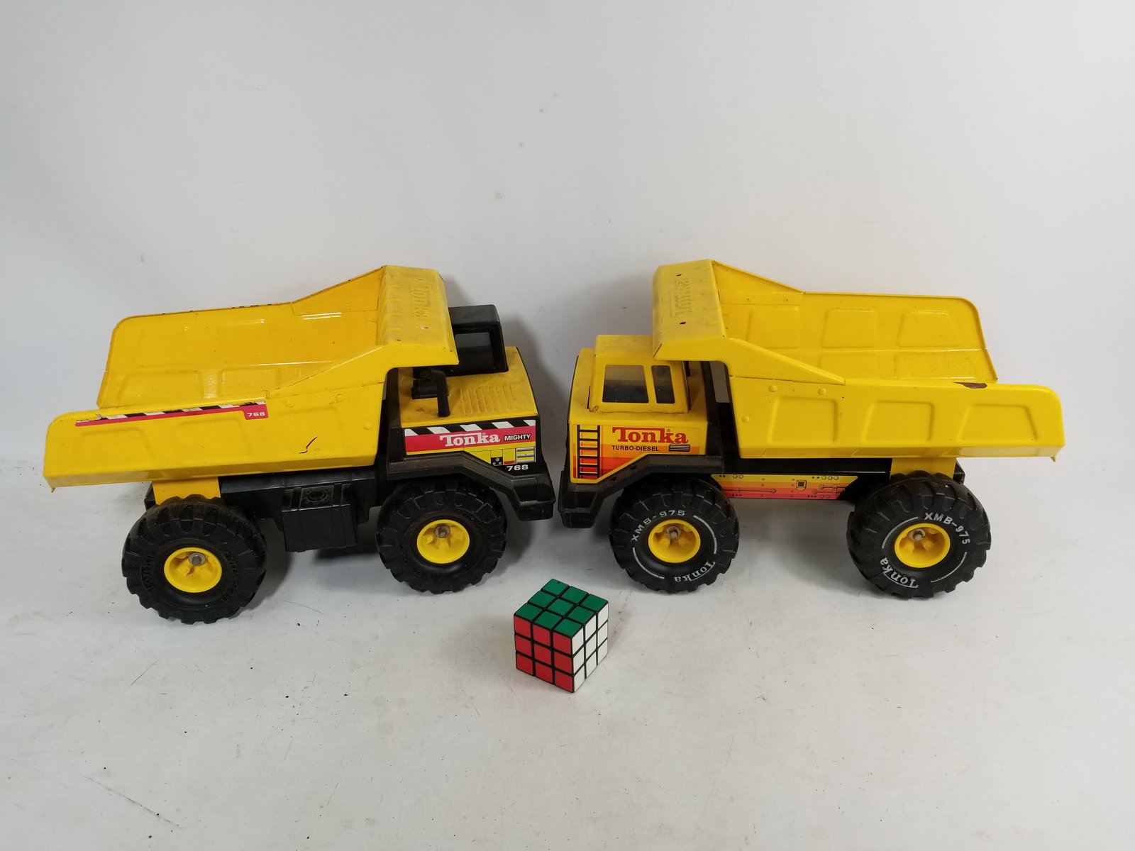 Pair of Pressed Steel Tonka Dump Trucks - 2