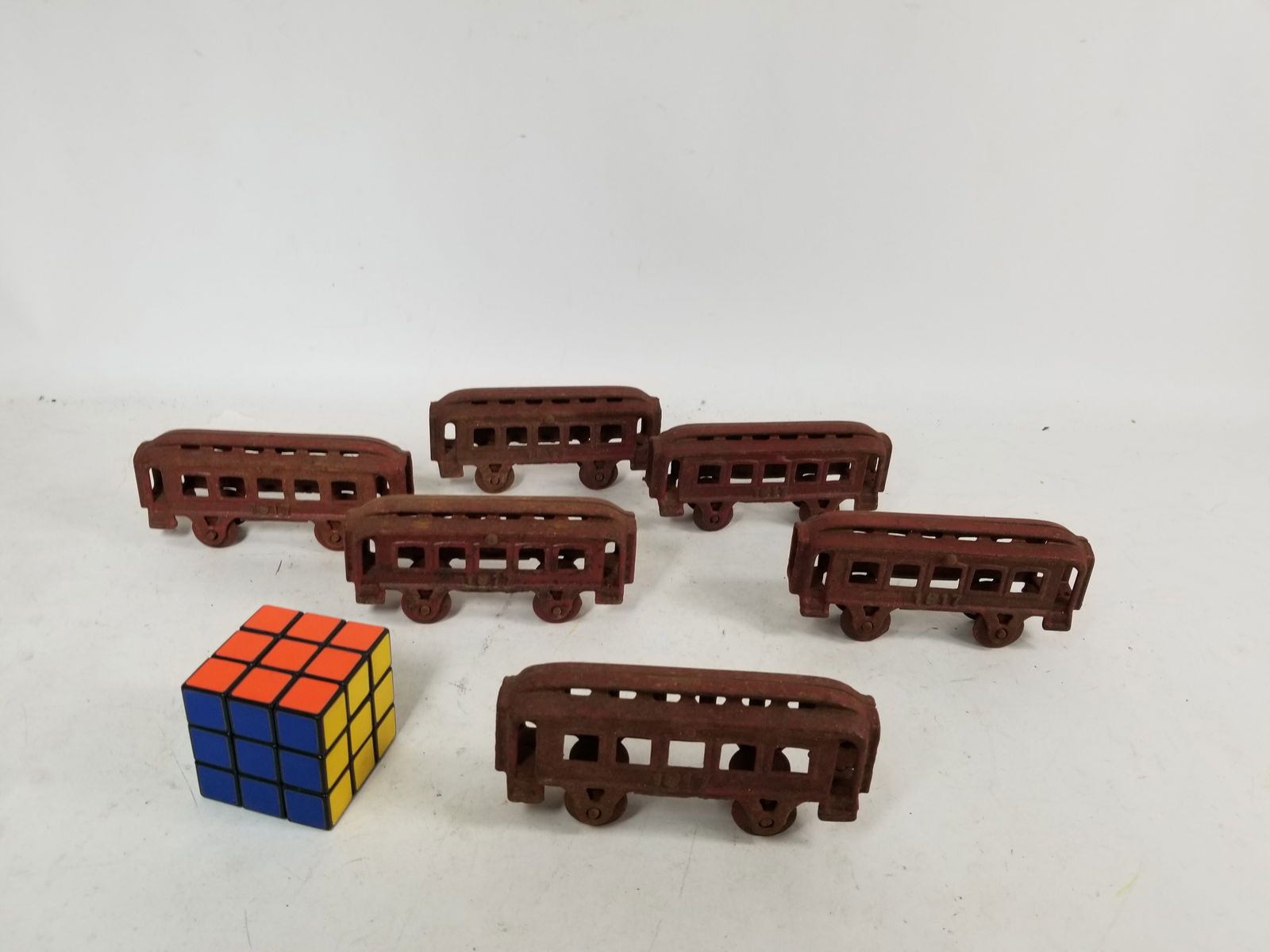 Vintage Cast Metal Train Cars - 2