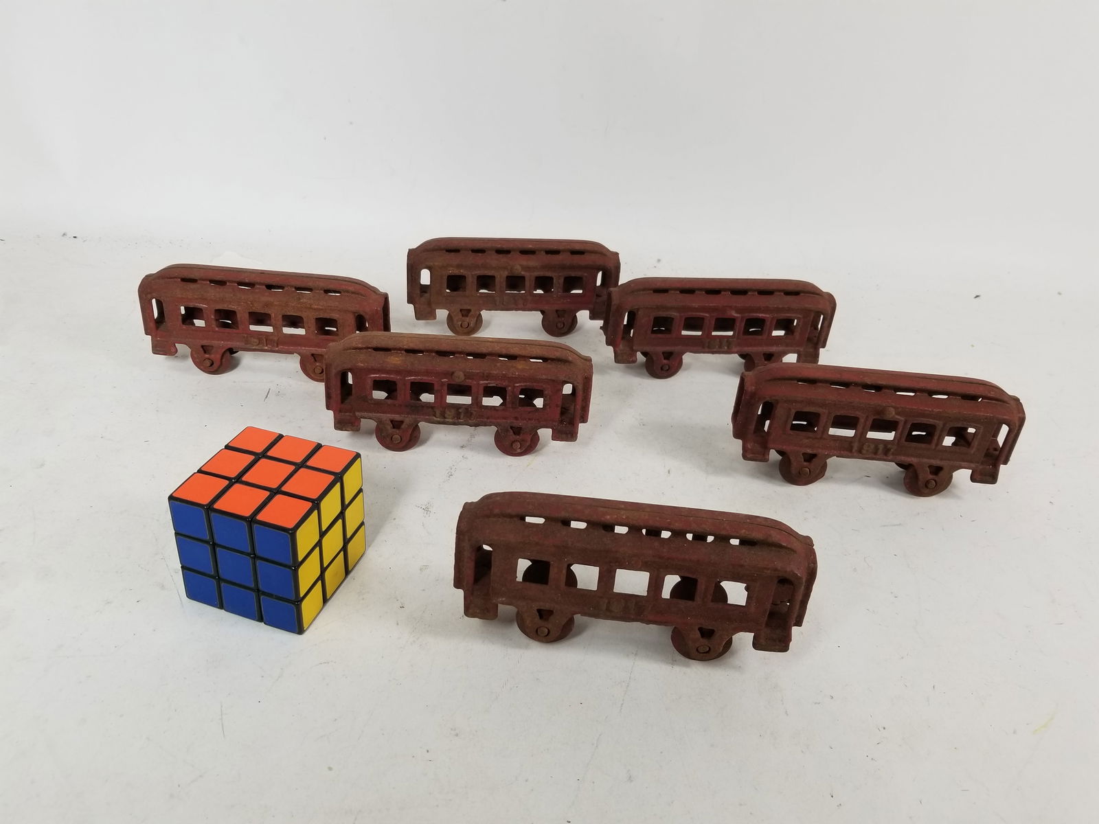 Vintage Cast Metal Train Cars - 3