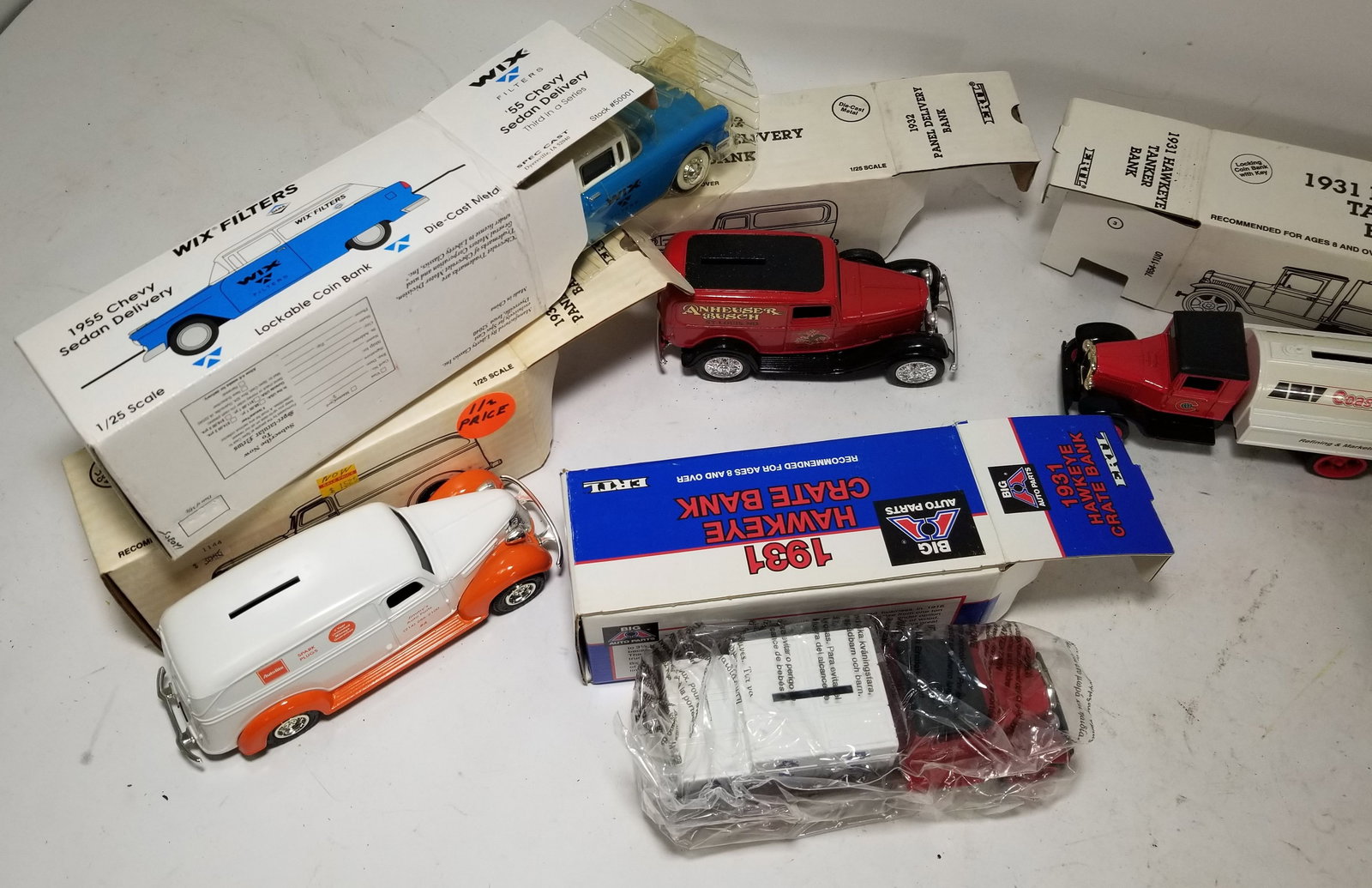 Assortment of Die Cast Car Banks in Original Boxes - 2