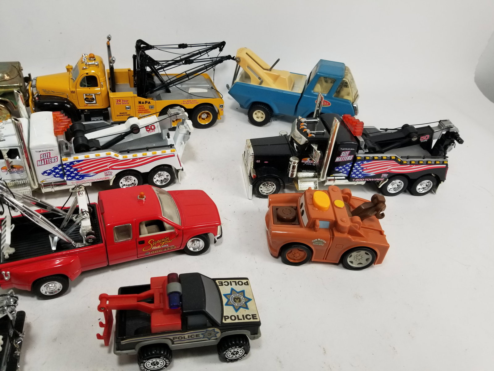 Assortment of Toy and Model Wrecker Tow Trucks - 3