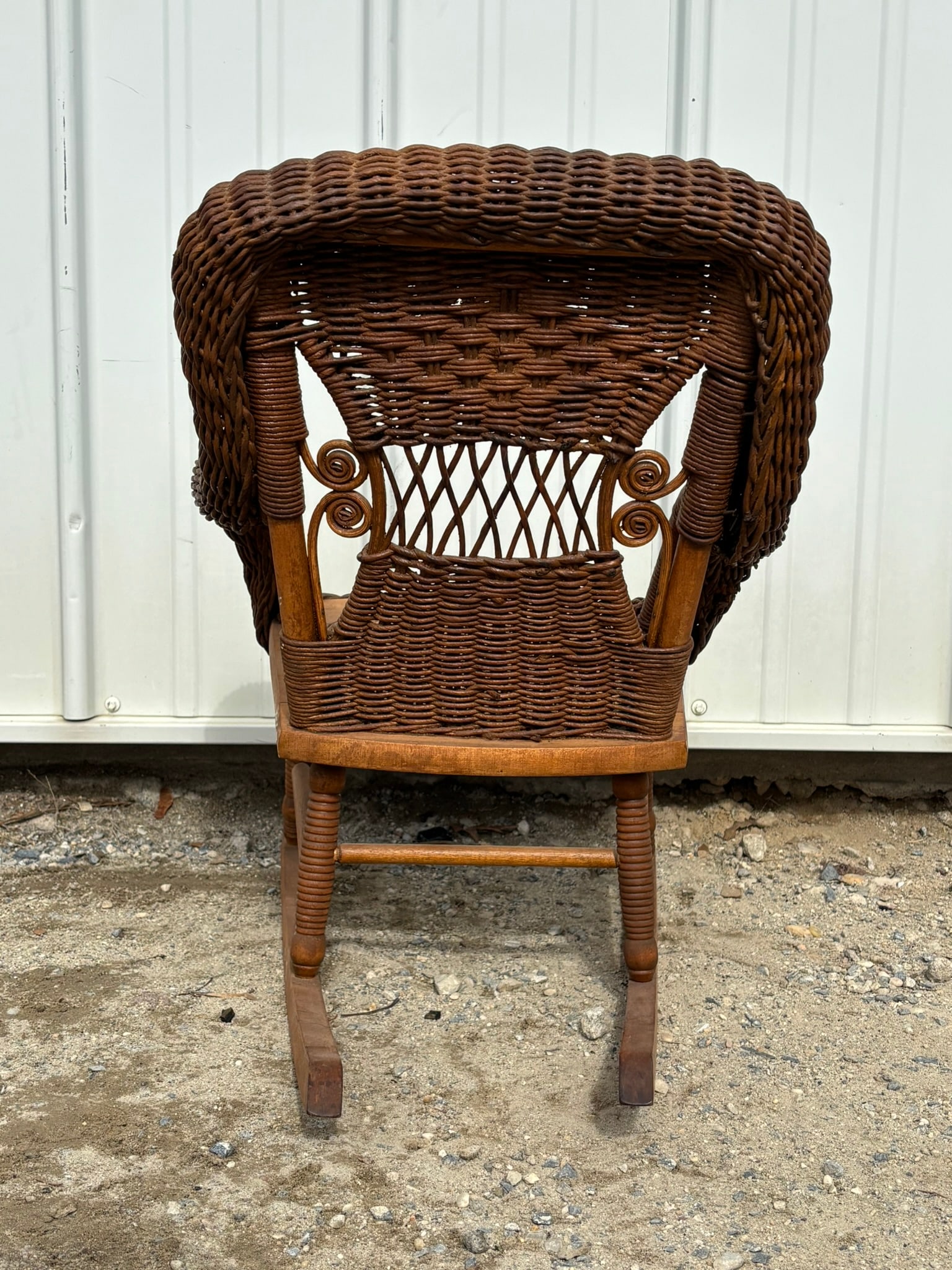 Antique Children's Wicker Rocking Chair - 2