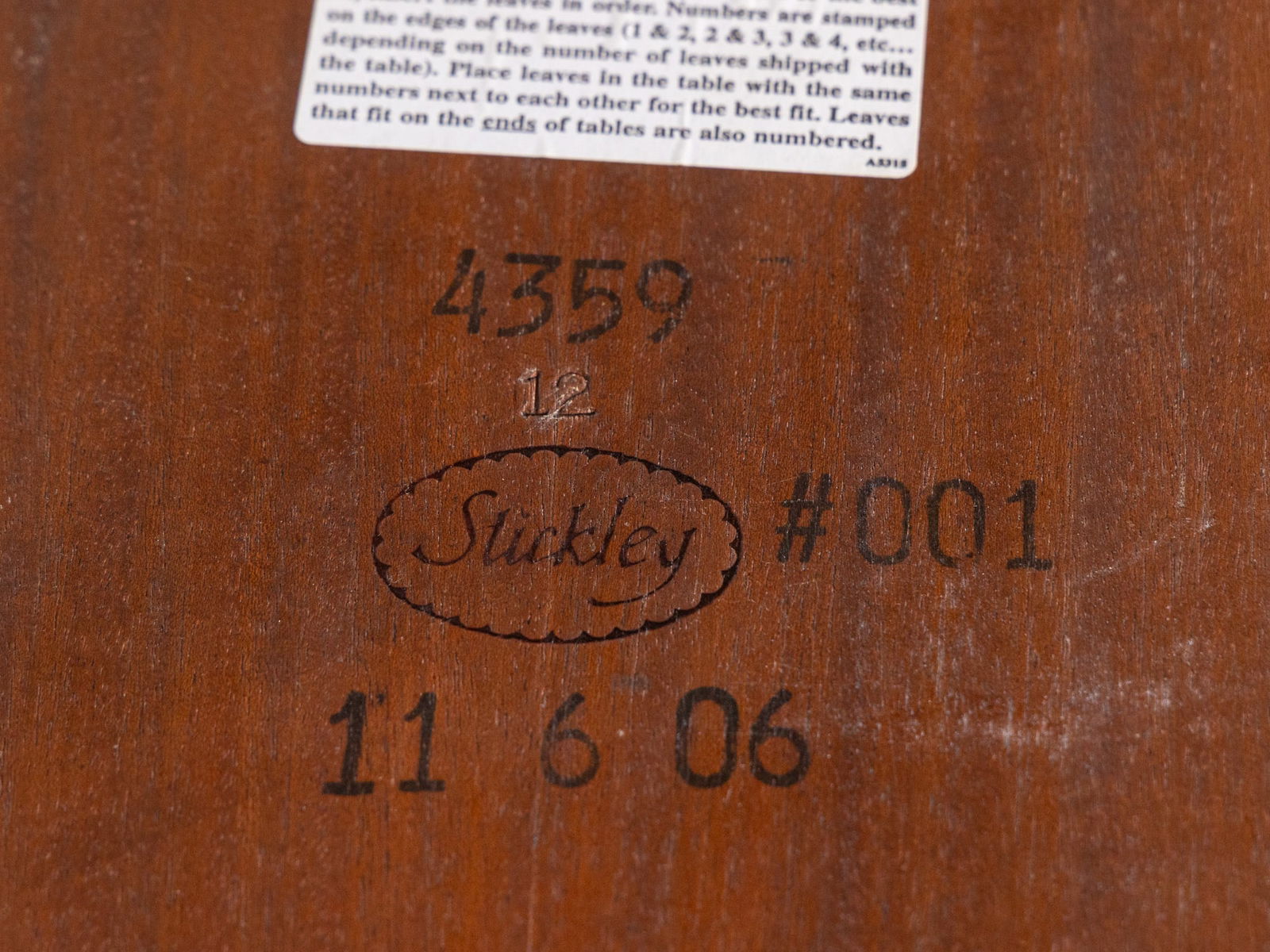 Stickley George III Style Mahogany Dining Table - 8